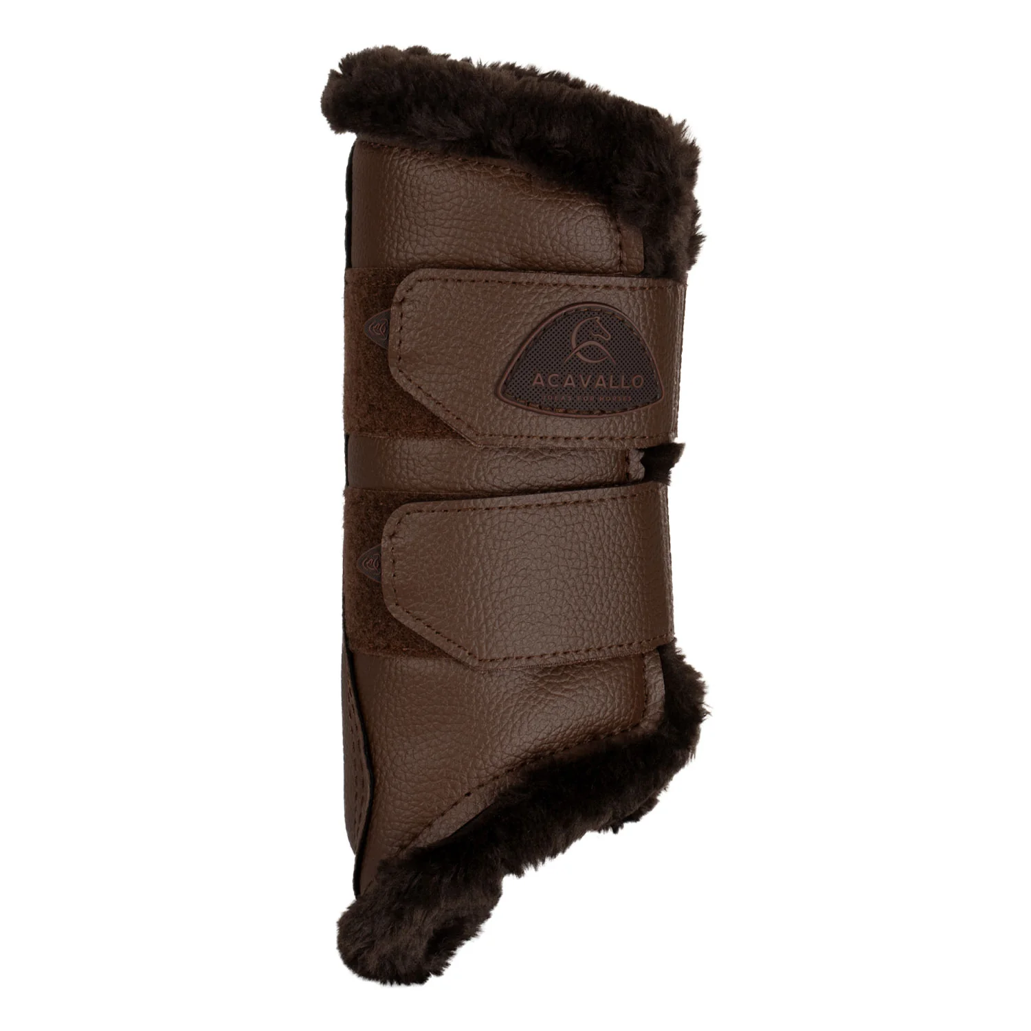 Acavallo Front Brushing Boots Eco-Leather & Faux Sheepskin
