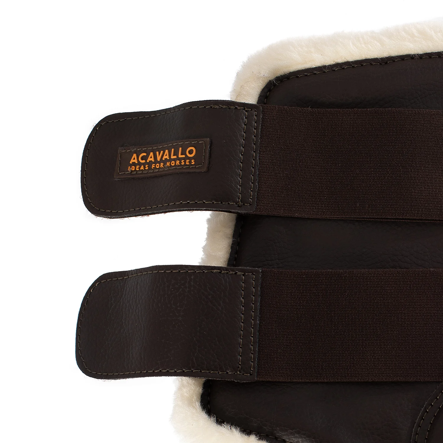 Acavallo Front Brushing Boots Faux Sheepskin & Hook-And-Loop Closure - Image 14