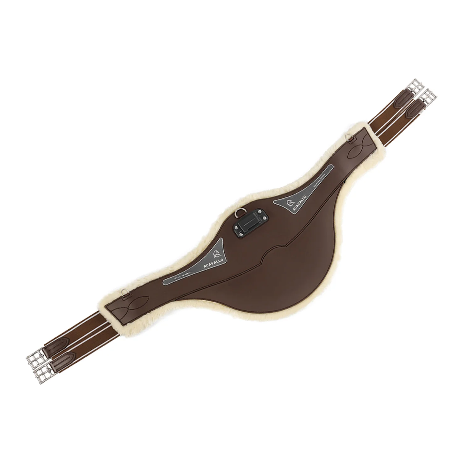 Acavallo Jumping Stud Guard Girth Classic Gel Pvc Detachable Faux Sheepskin