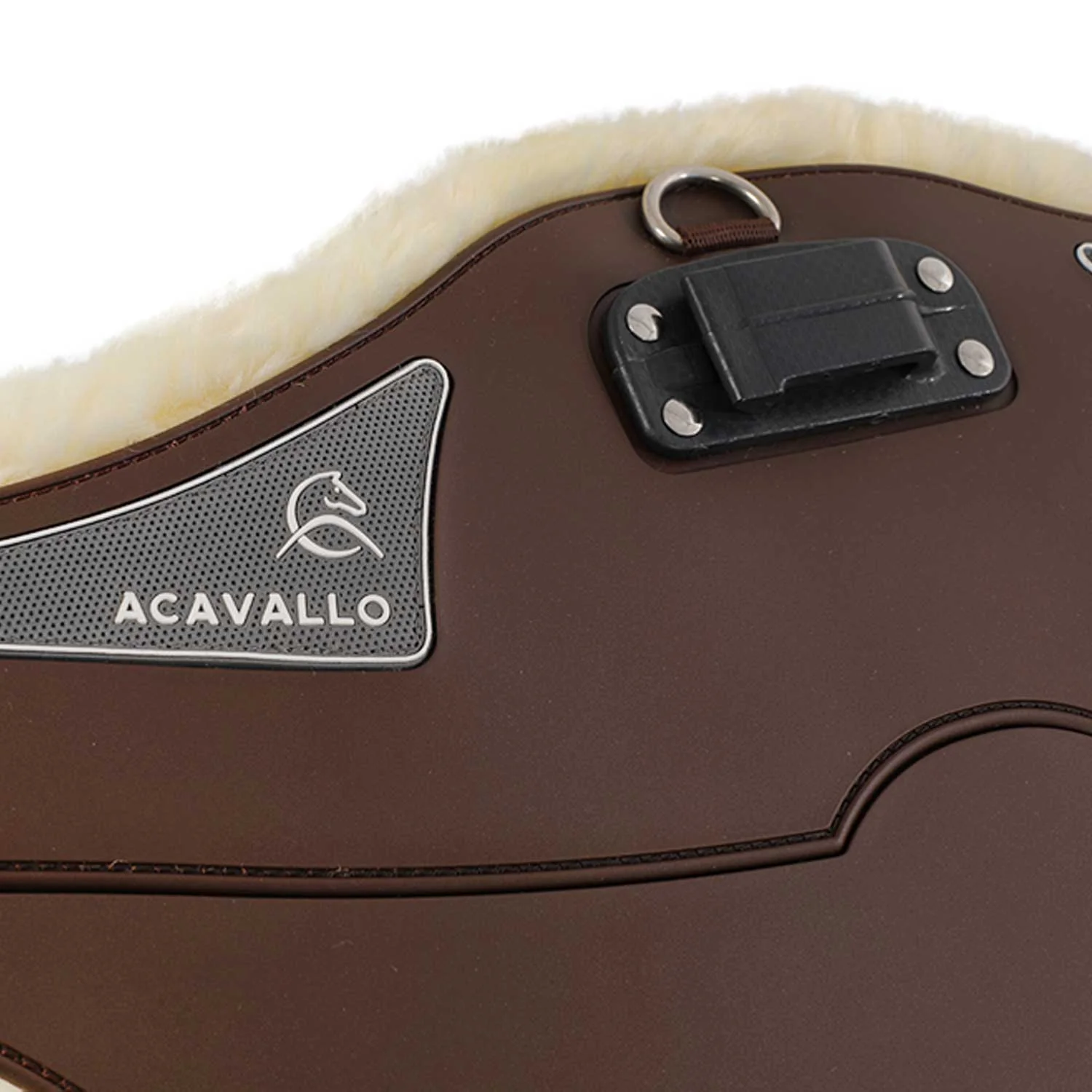 Acavallo Jumping Stud Guard Girth Classic Gel Pvc Detachable Faux Sheepskin - Image 6