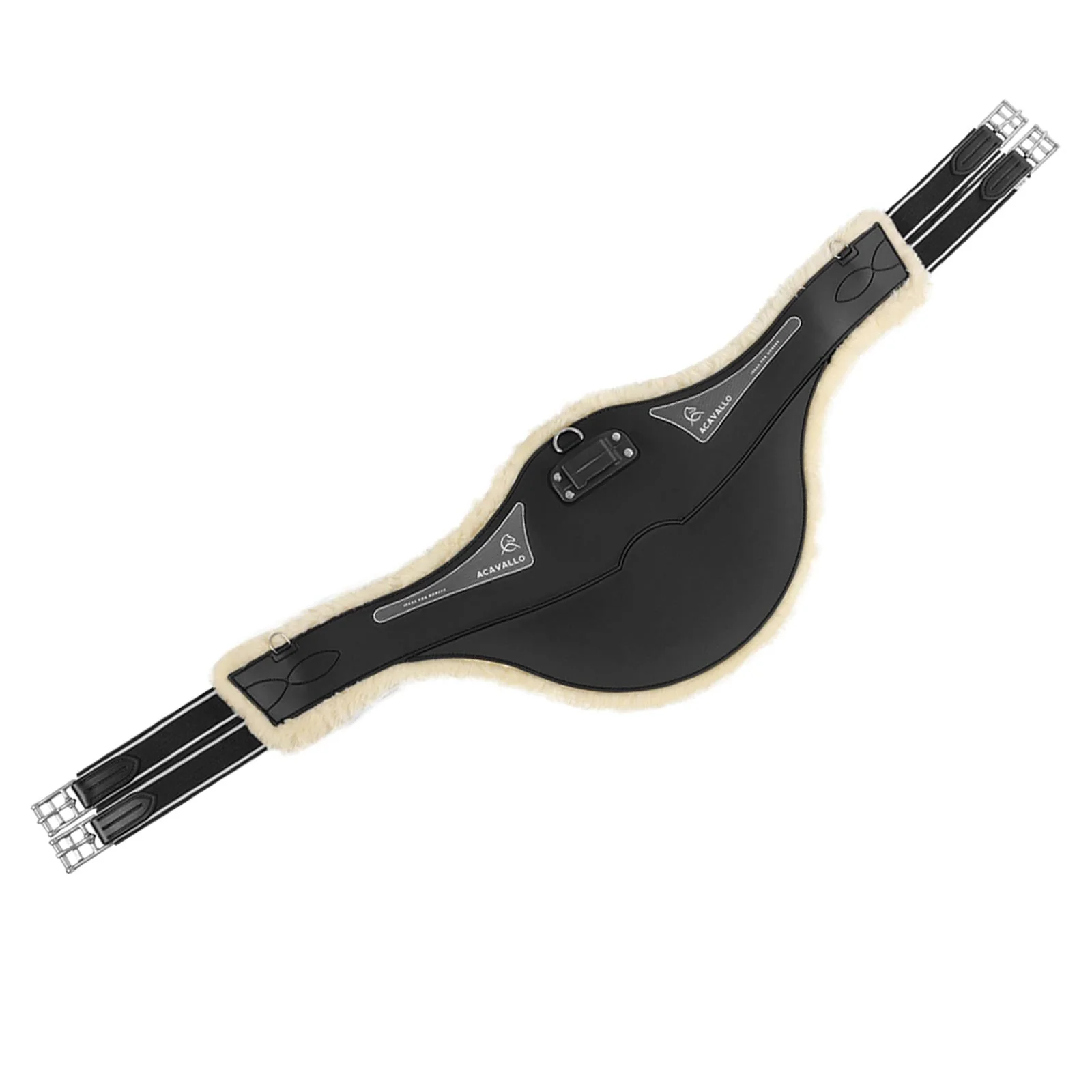 Acavallo Jumping Stud Guard Girth Classic Gel Pvc Detachable Faux Sheepskin - Image 7