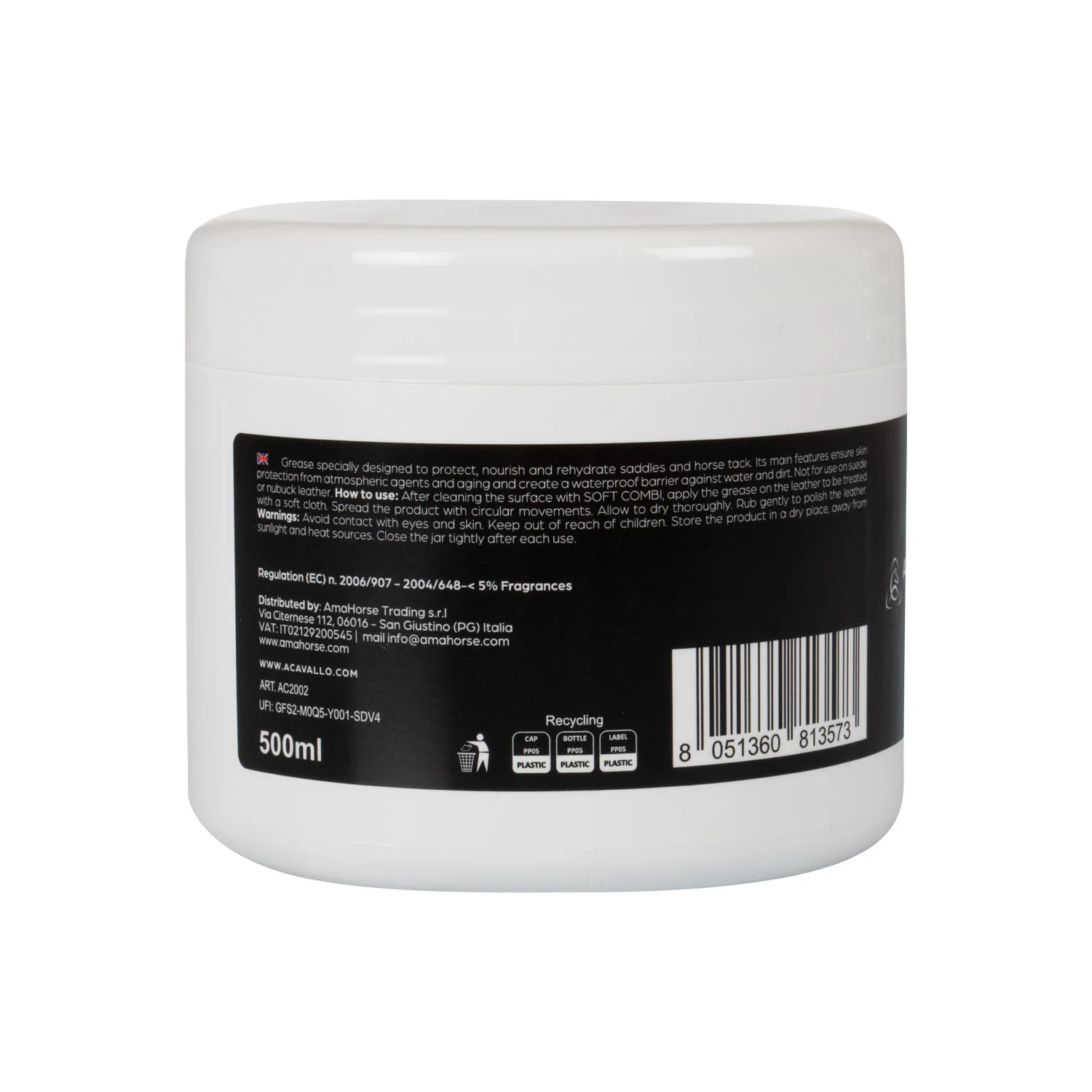 Acavallo Nourishing Grease For Saddles And Tack (500 ML) - Image 3