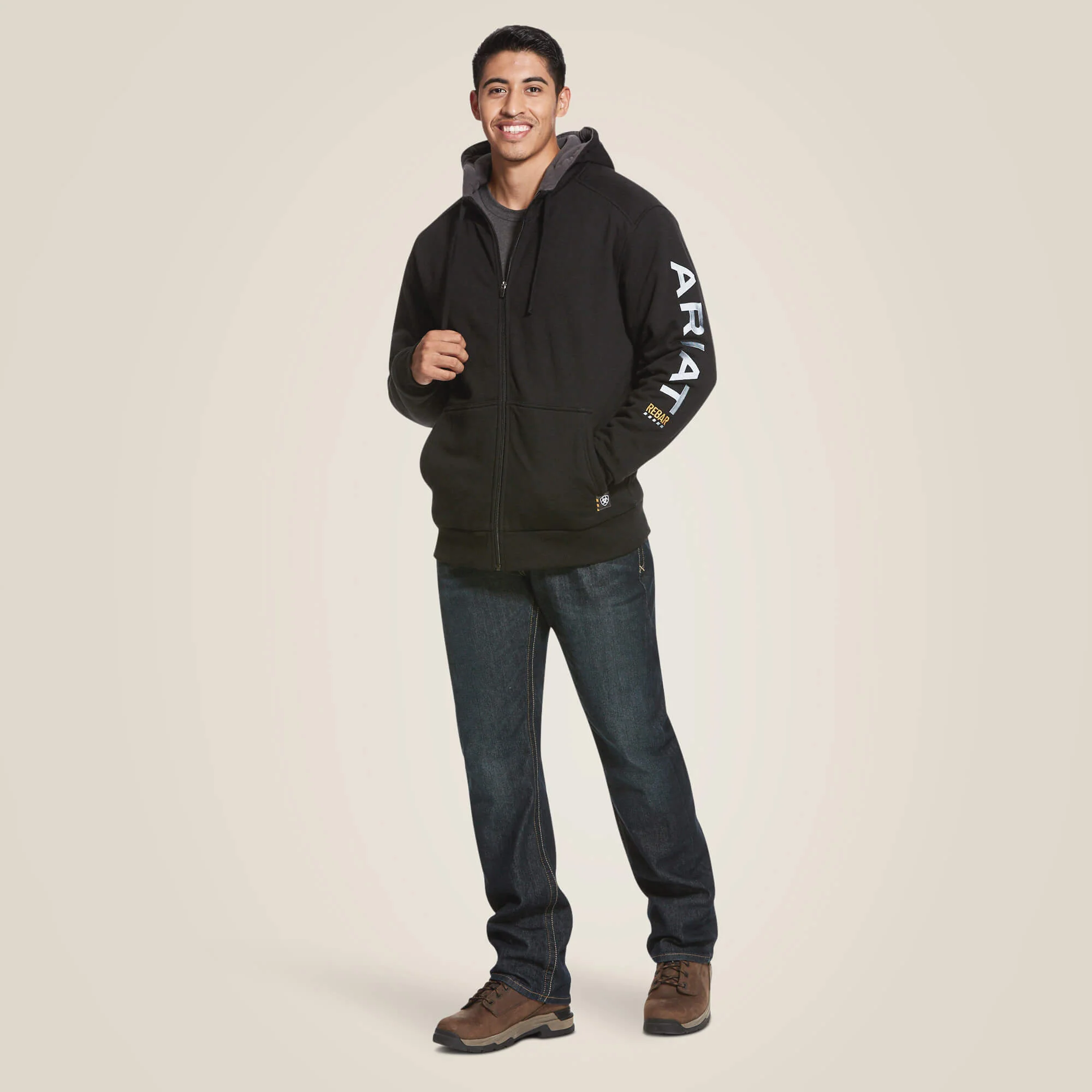 Ariat Men's Rebar All-Weather Full Zip Hoodie - Image 5