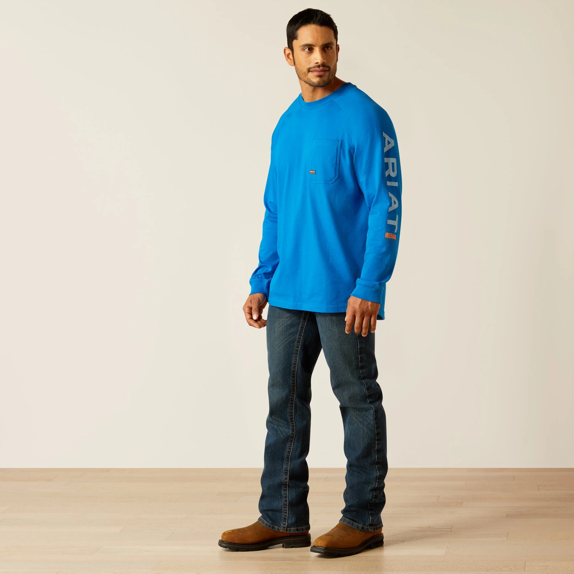 Ariat Men's Rebar Cotton Strong Graphic Long Sleeves T-Shirt - Image 3
