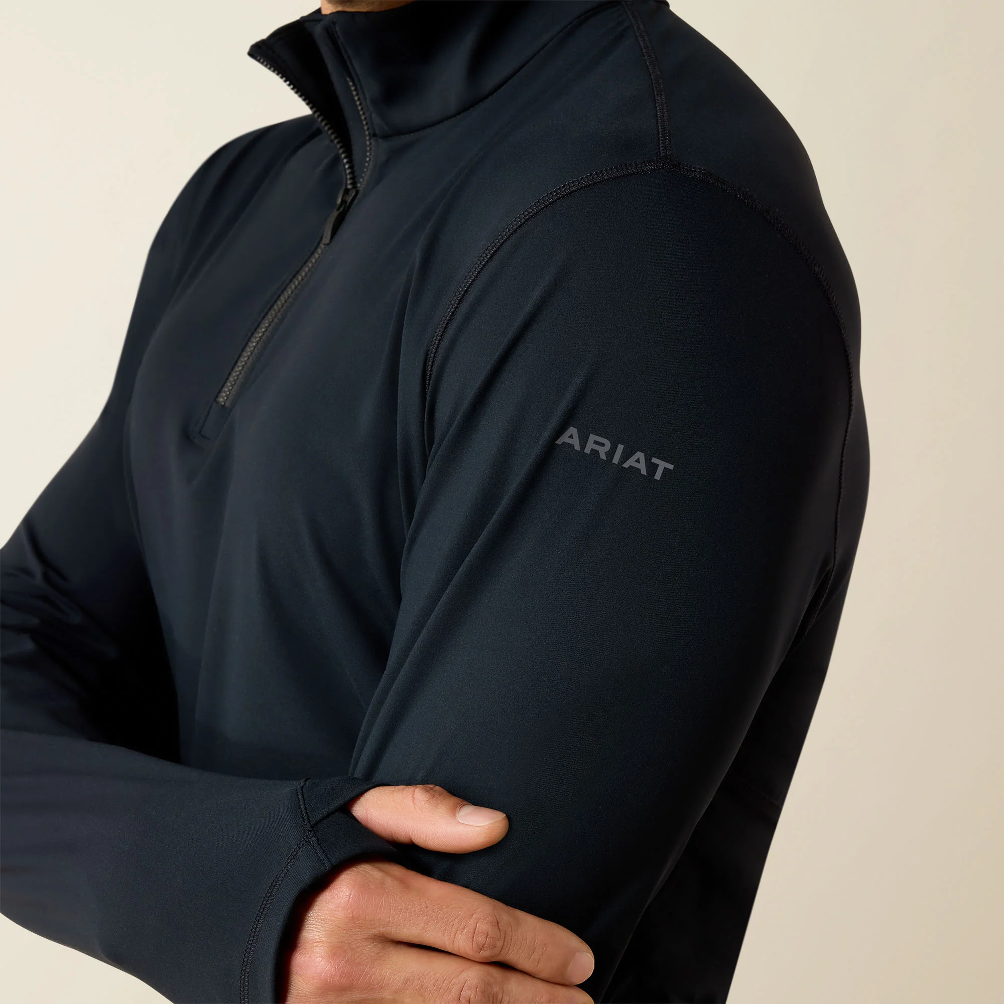 Ariat Men's SolVeil 1/4 Zip Baselayer - Image 4