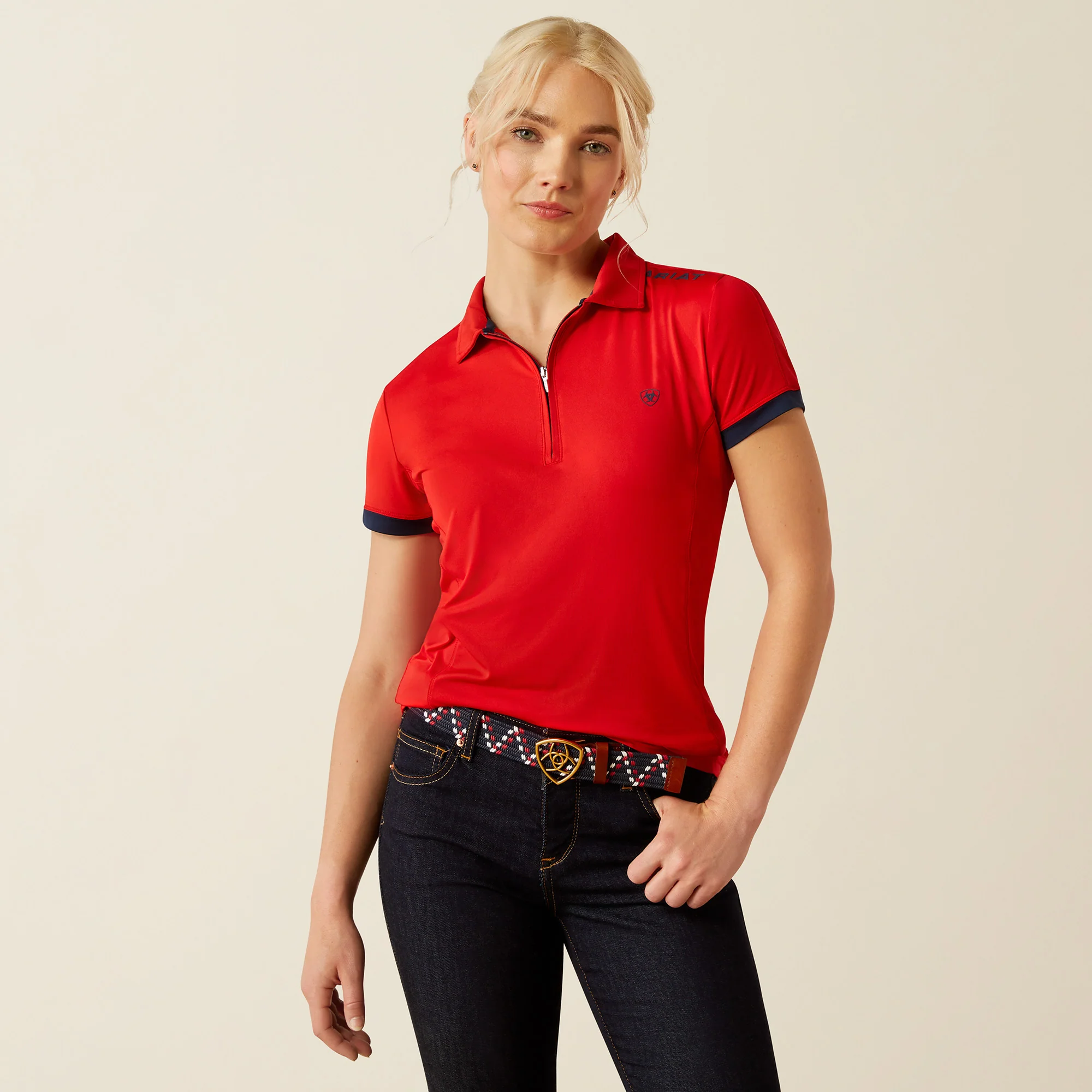 Ariat Women's Bandera Team 1/4 Zip Polo - Image 6