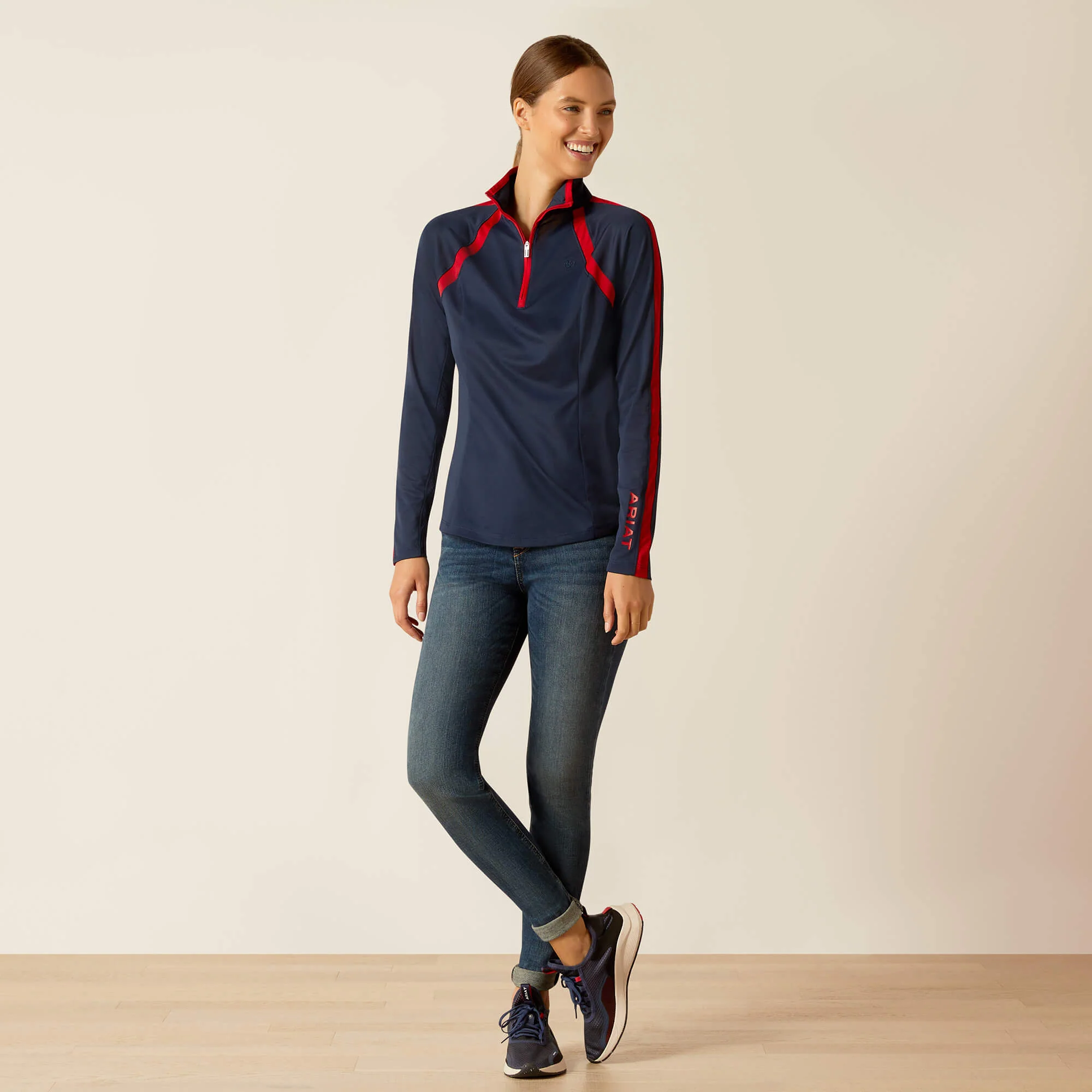 Ariat Women's Sunstopper 3.0 1/4 Zip Baselayer - Image 20