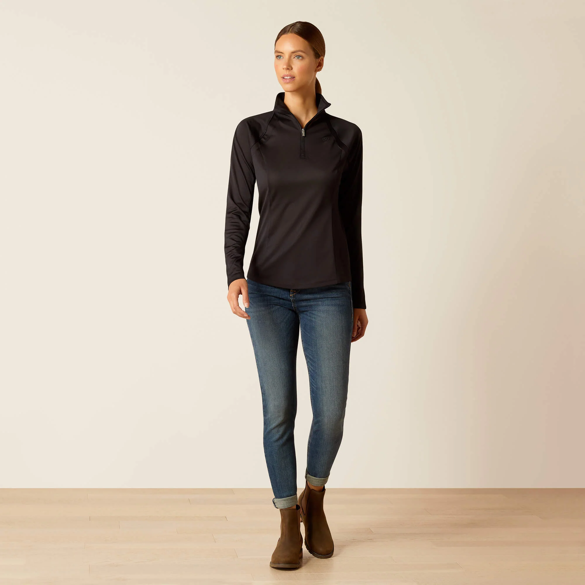 Ariat Women's Sunstopper 3.0 1/4 Zip Baselayer - Image 24