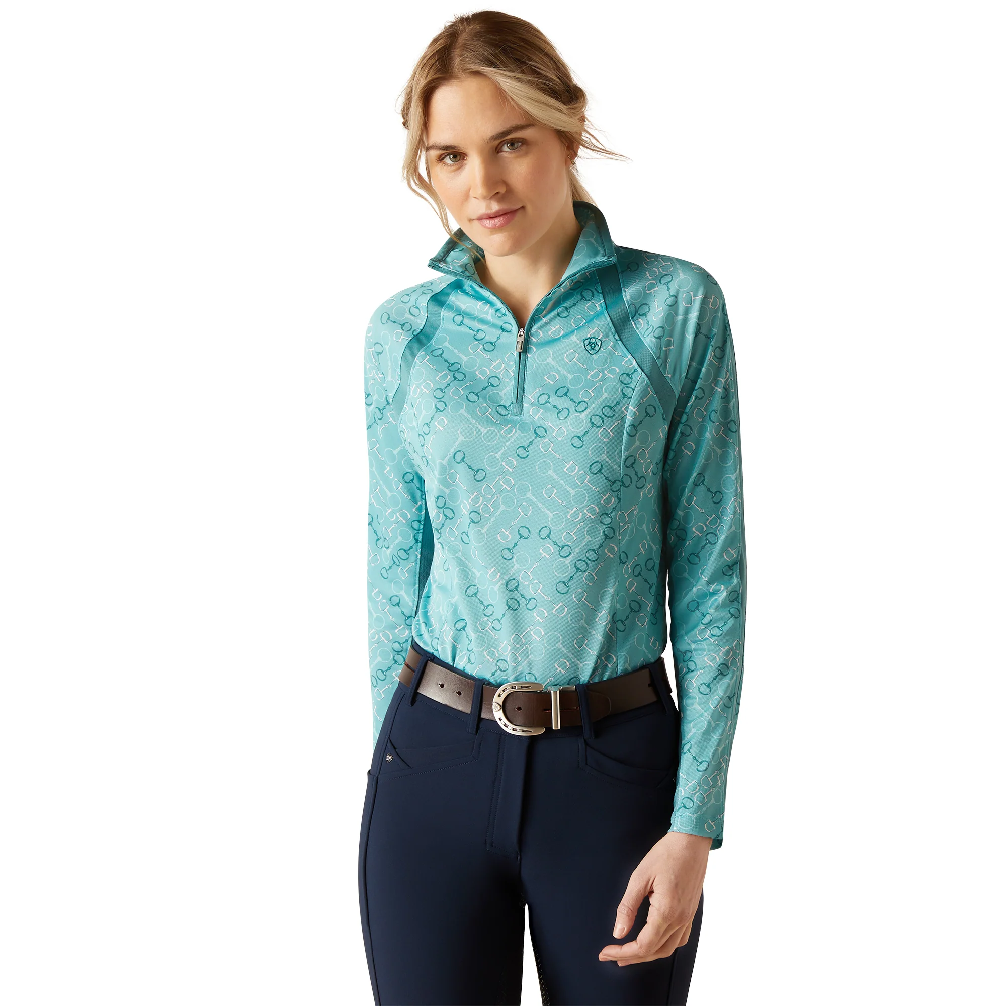 Ariat Women's Sunstopper 3.0 1/4 Zip Baselayer - Image 55