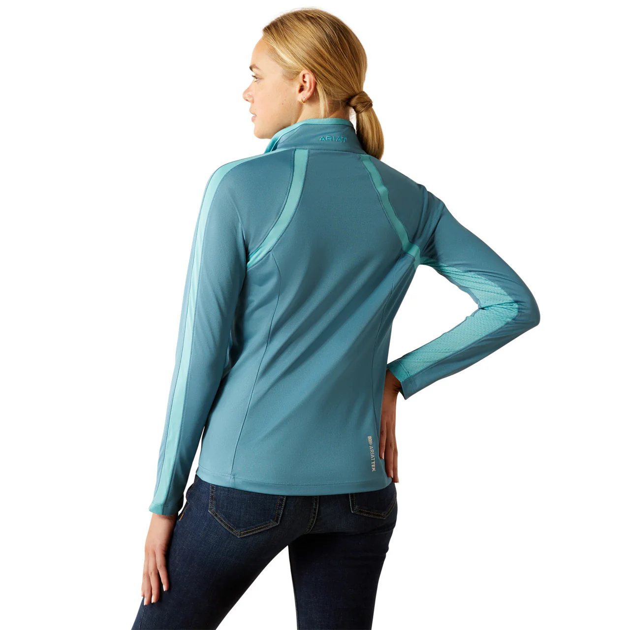 Ariat Women's Sunstopper 3.0 1/4 Zip Baselayer - Image 9