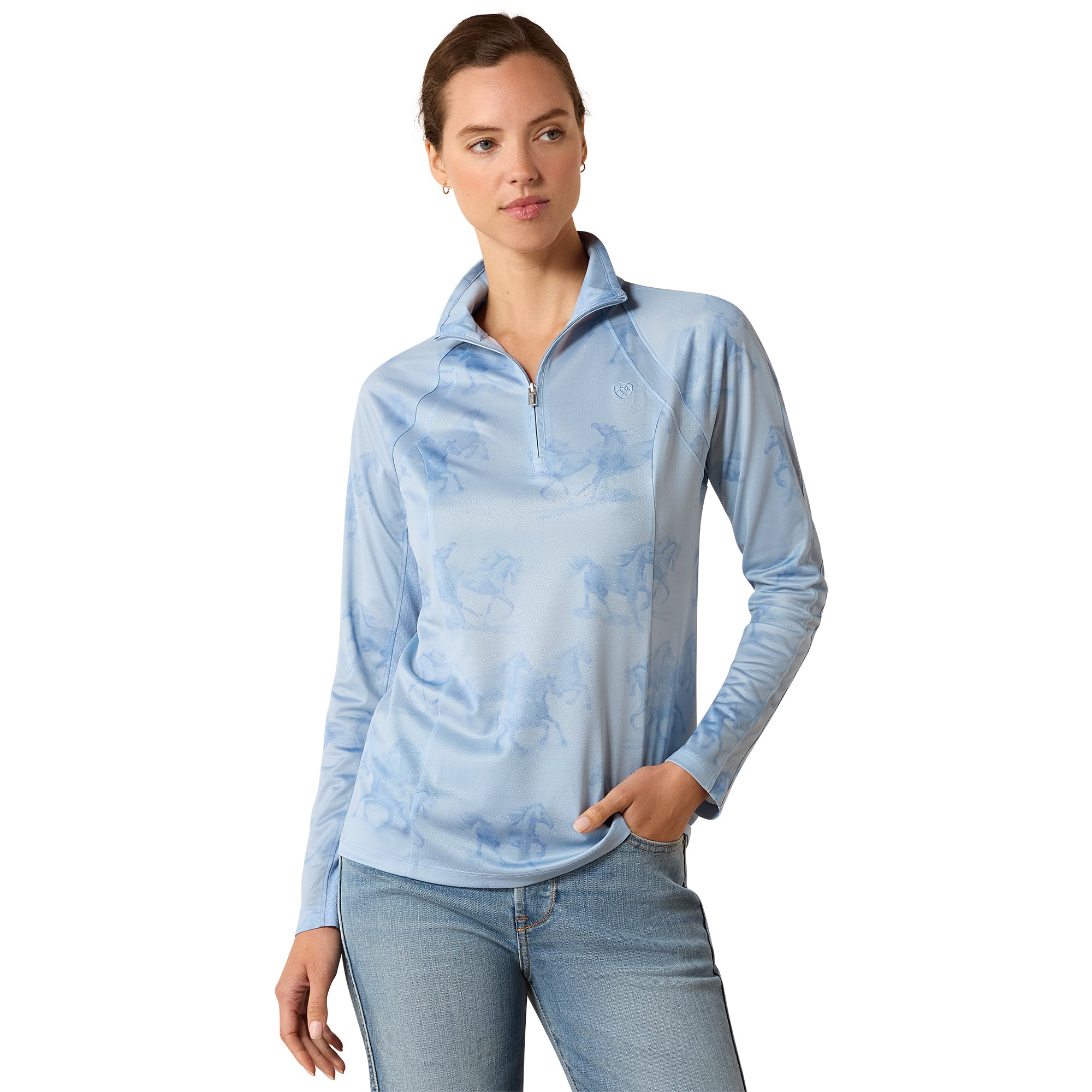 Ariat Women's Sunstopper 3.0 1/4 Zip Baselayer - Image 91