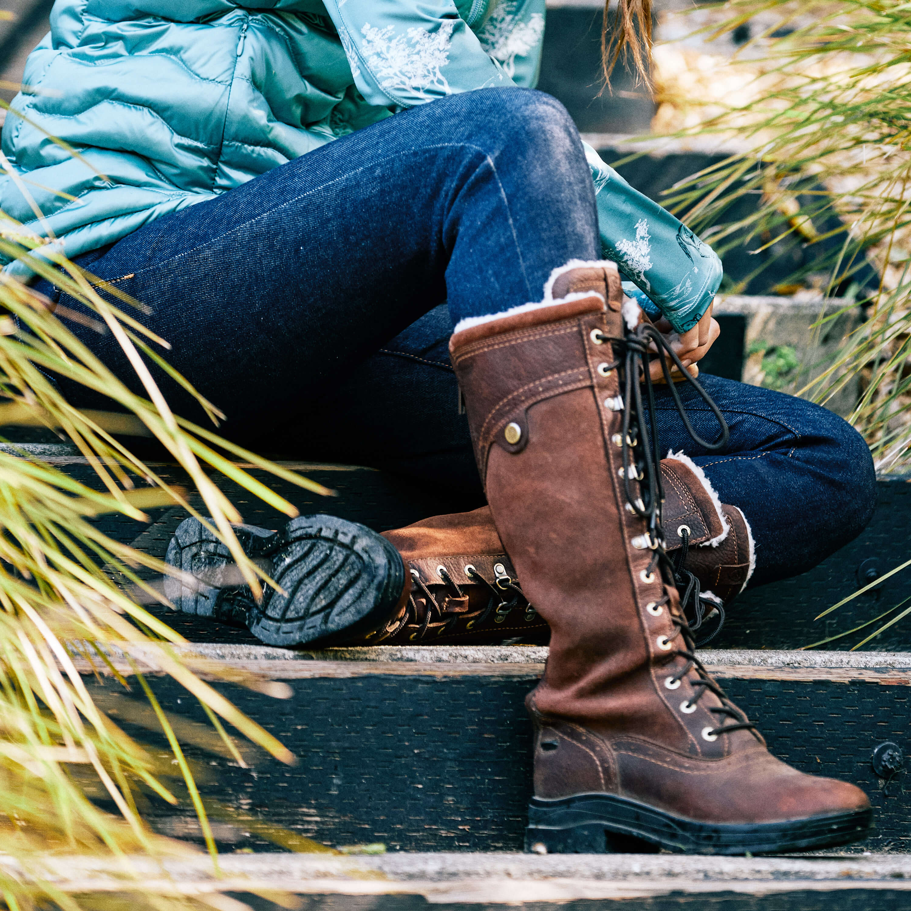 Ariat Women's Wythburn Tall Waterproof Boot - Dark Brown - Image 7