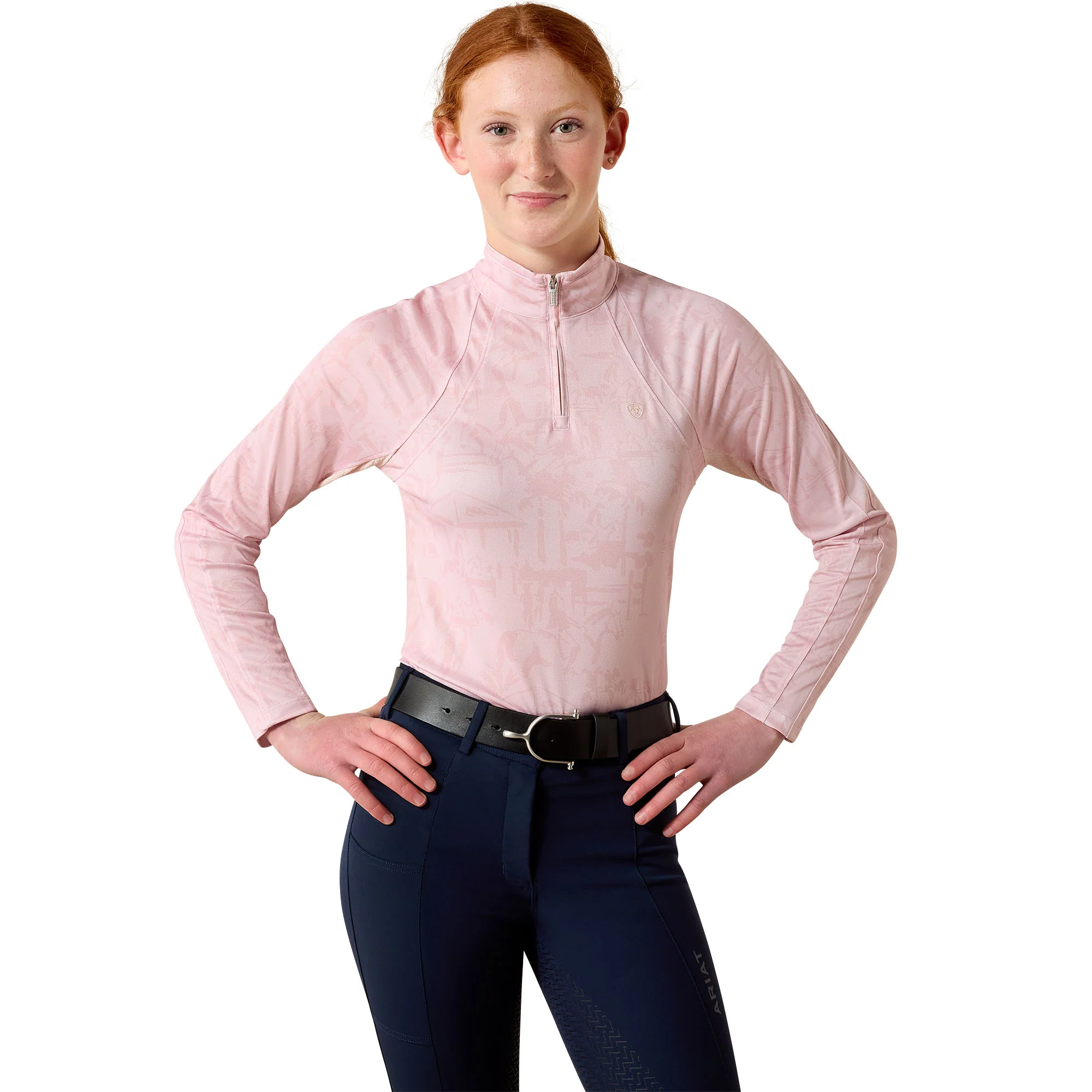 Ariat Youth Sunstopper 3.0 1/4 Zip Baselayer - Image 10