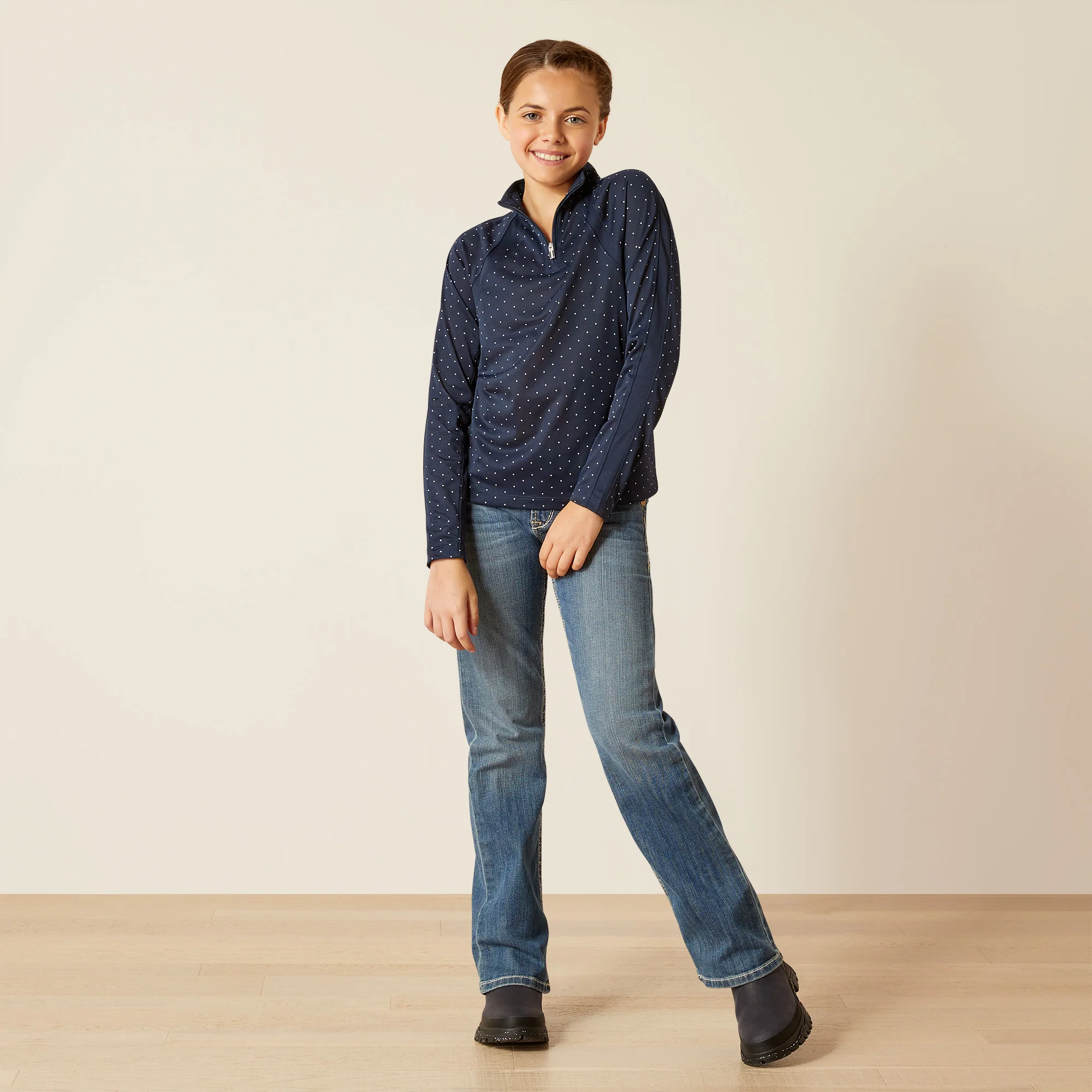 Ariat Youth Sunstopper 3.0 1/4 Zip Baselayer - Image 13