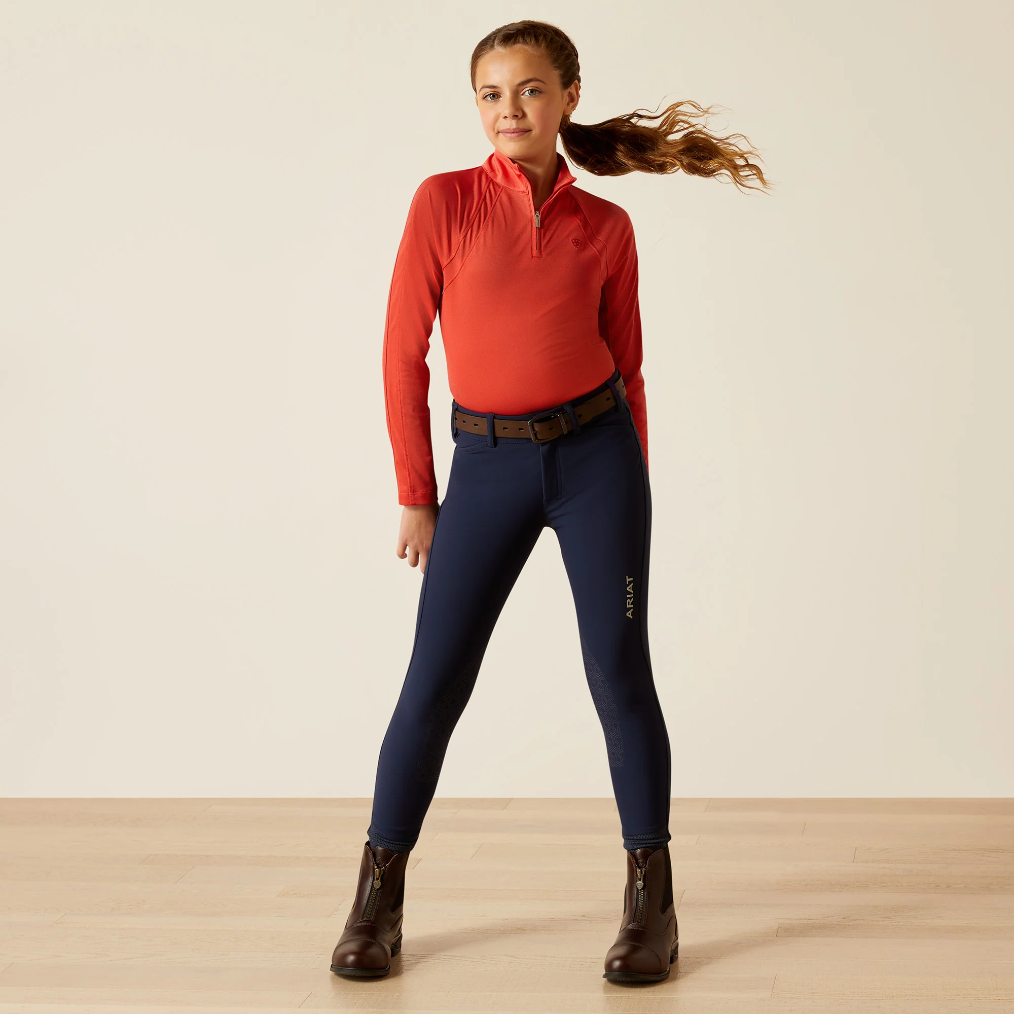 Ariat Youth Sunstopper 3.0 1/4 Zip Baselayer - Image 16