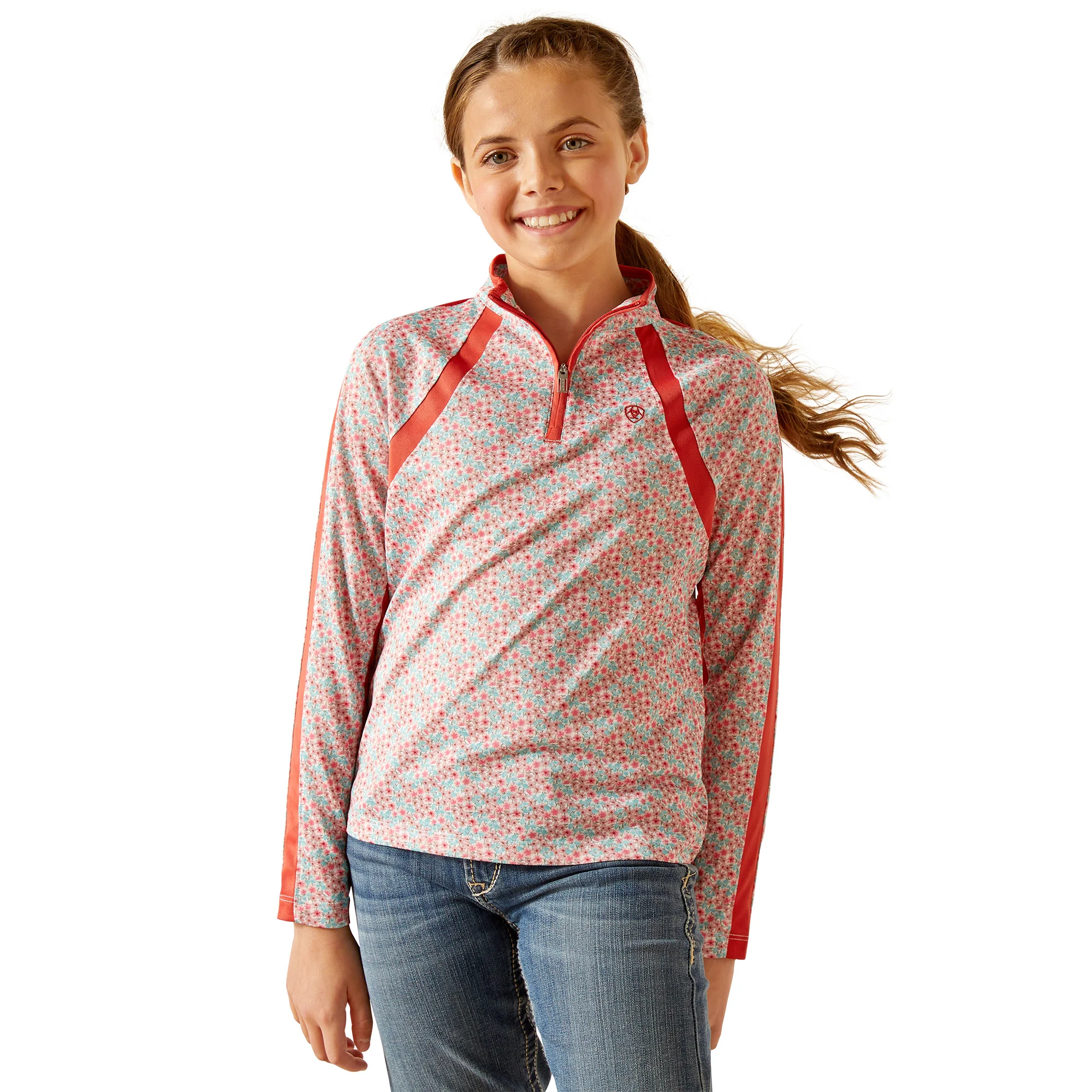 Ariat Youth Sunstopper 3.0 1/4 Zip Baselayer - Image 8