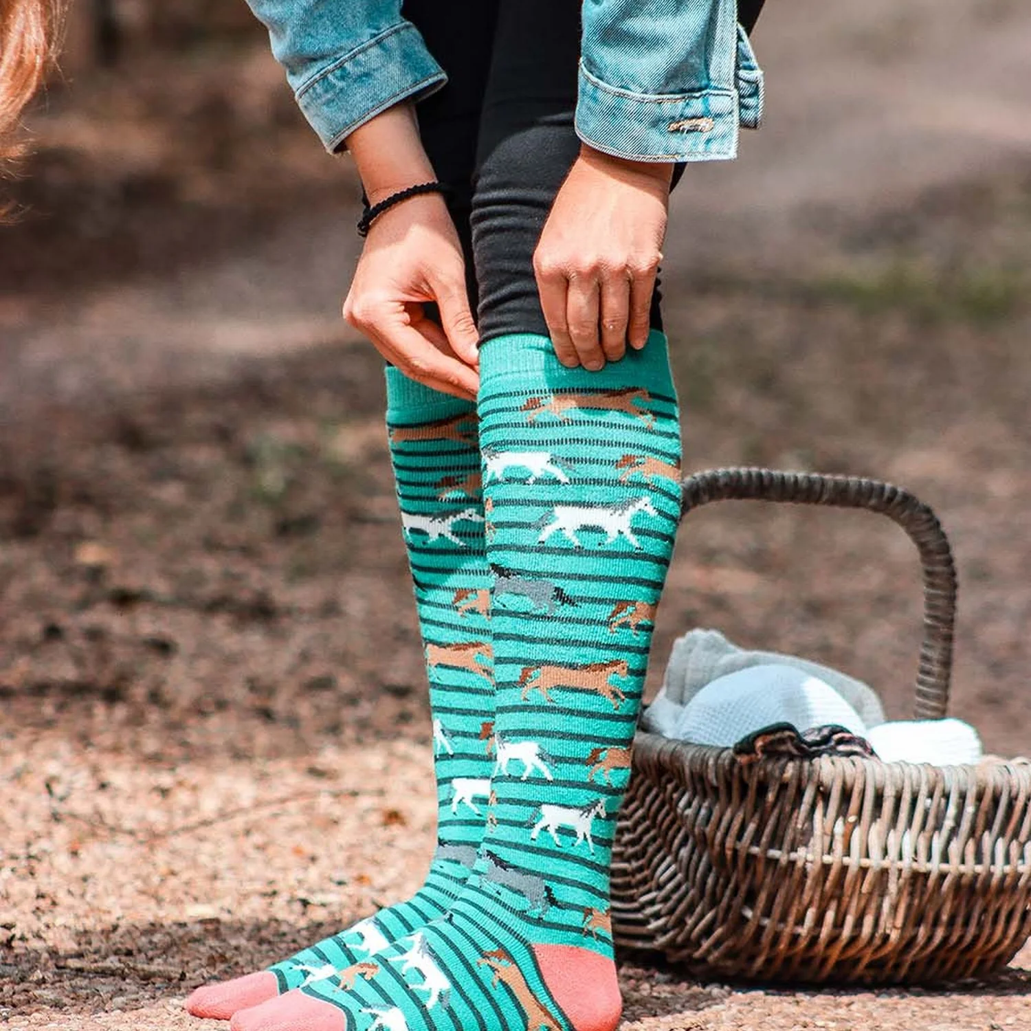 Bartleby Ladies Funky Welly Socks - Image 7