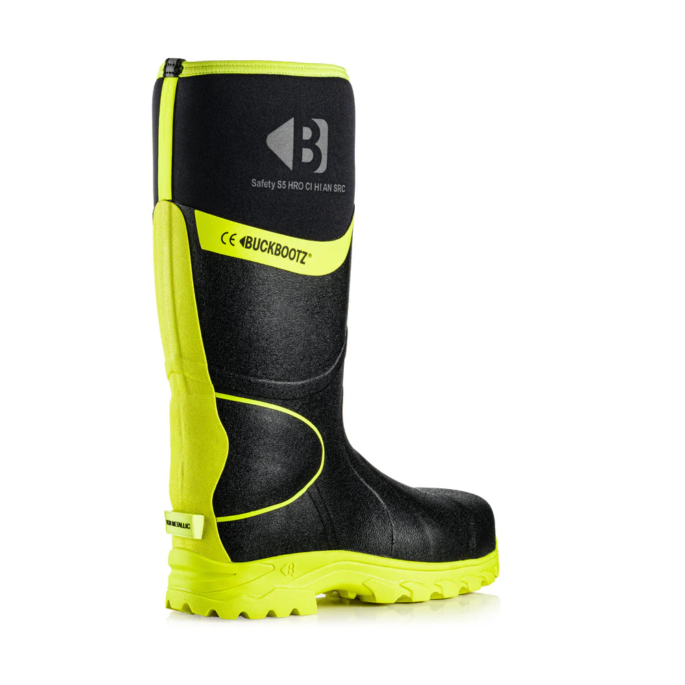 Buckbootz BBZ8000 High Visibility Neoprene/Rubber Safety Wellington Boot - Image 12