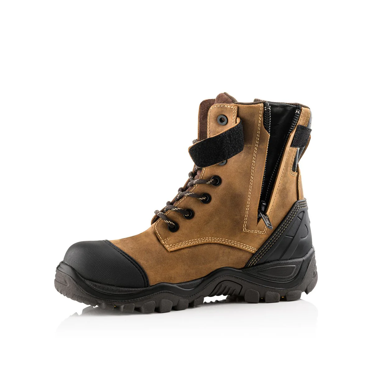 Buckbootz BSH008WPNM High Leg Style Safety Lace/Zip Boot - Image 3