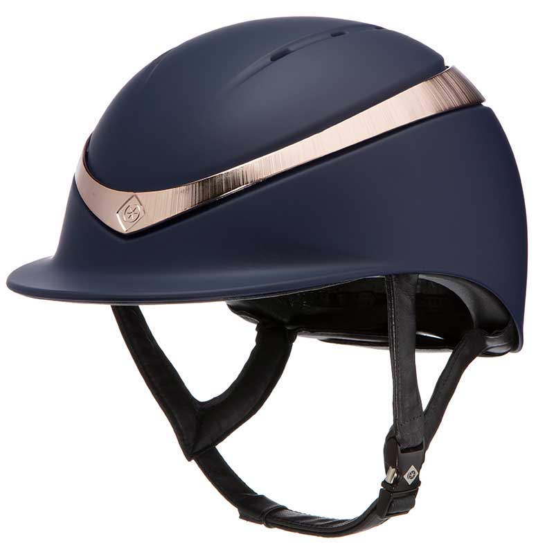 Charles Owen Halo Navy/Rose Gold Riding Hat