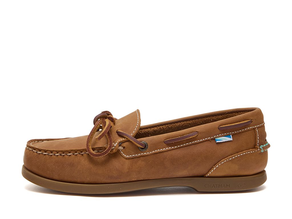 Chatham Ladies Olivia G2 Premium Nubuck Slip On Deck Shoes - Image 2