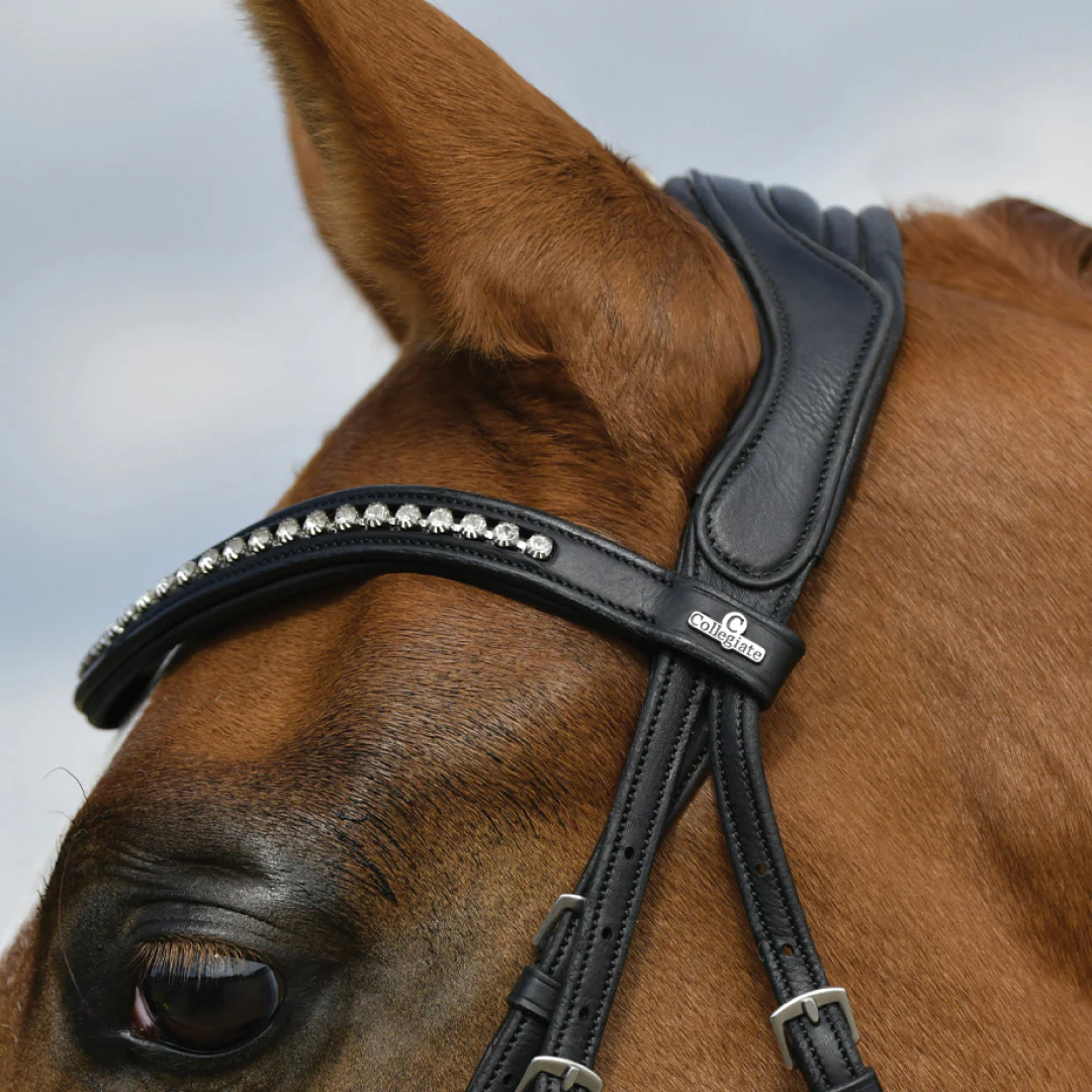 Collegiate Comfitec Opulux Padded Dressage Bridle - Image 2