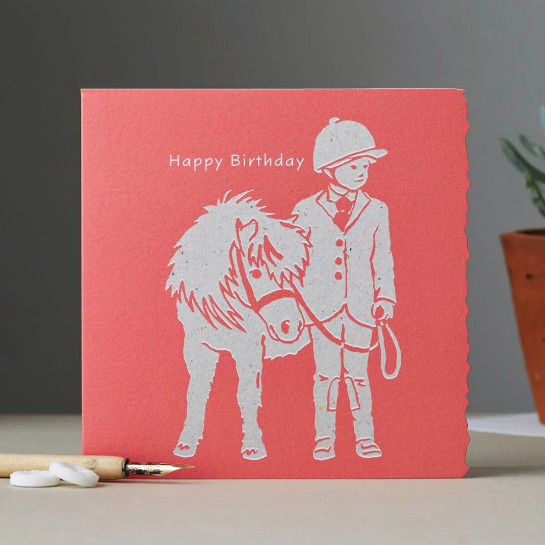 Deckled Edge Colour Block Pony Card - Image 3