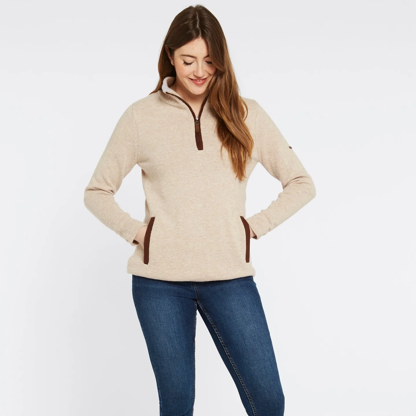 Dubarry Womens Morrisey Zip Neck Sweater - Image 2