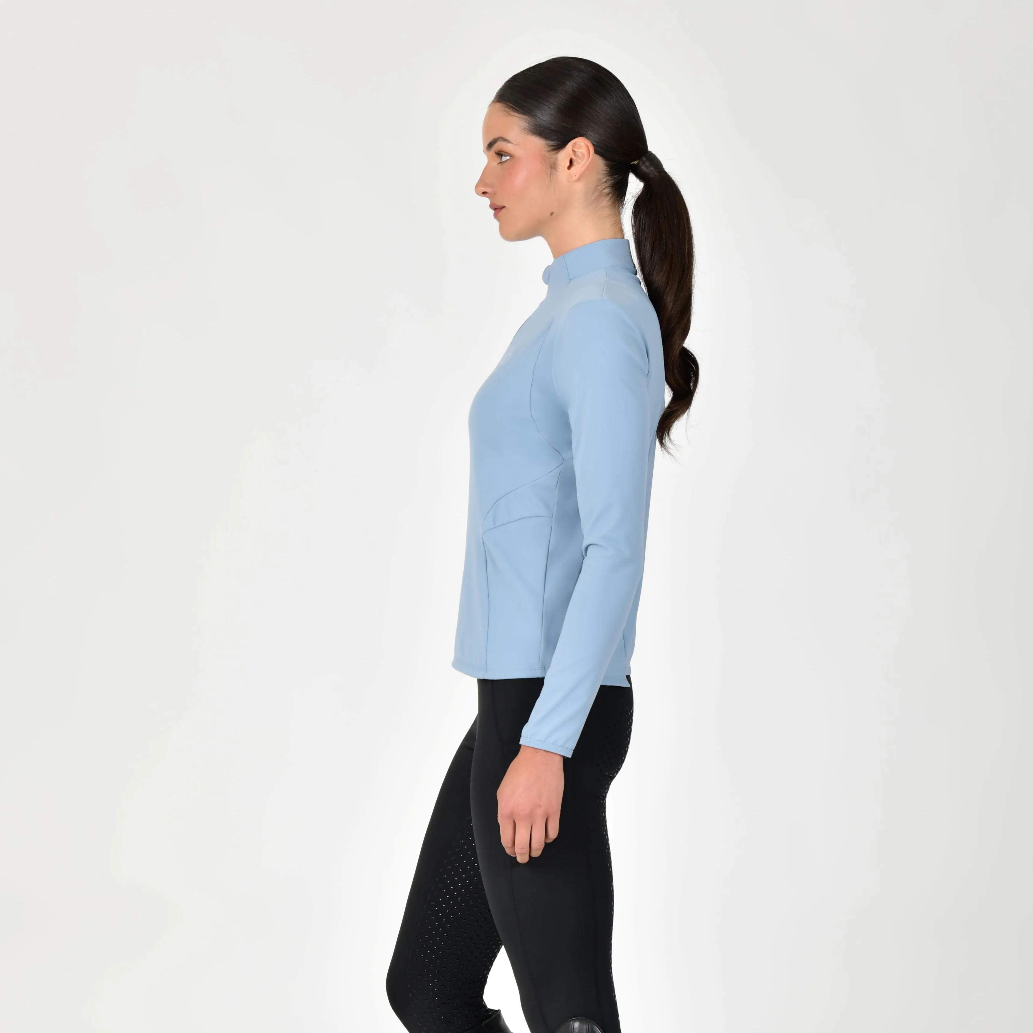 Dublin Ladies Brushed Fitted Base Layer Riding Top - Image 3