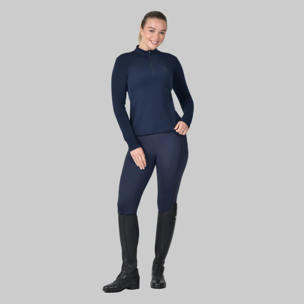 Dublin Ladies Brushed Long Sleeve Riding Top - Image 2
