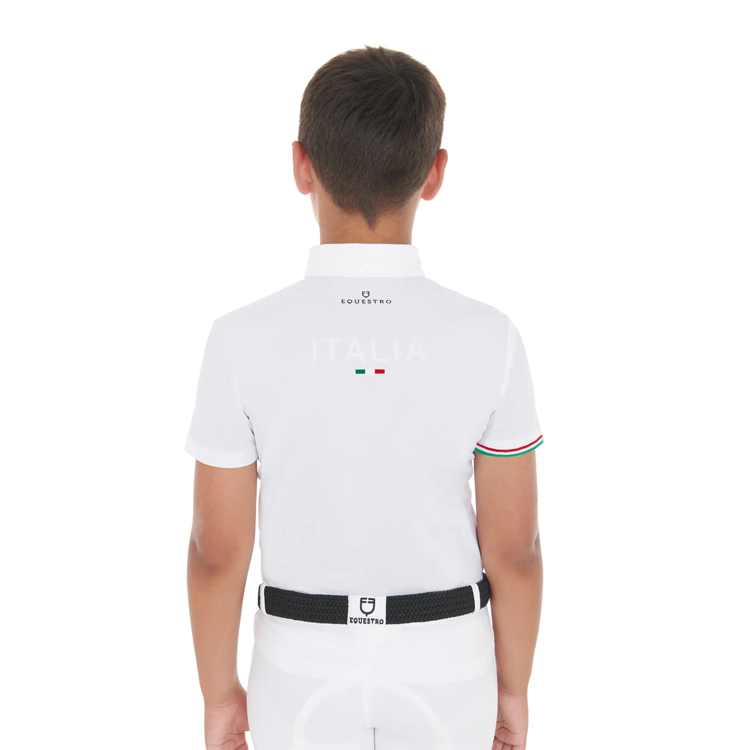 Equestro Boys' Four-Button Competition Polo Shirt Equestro X Fise - Image 3