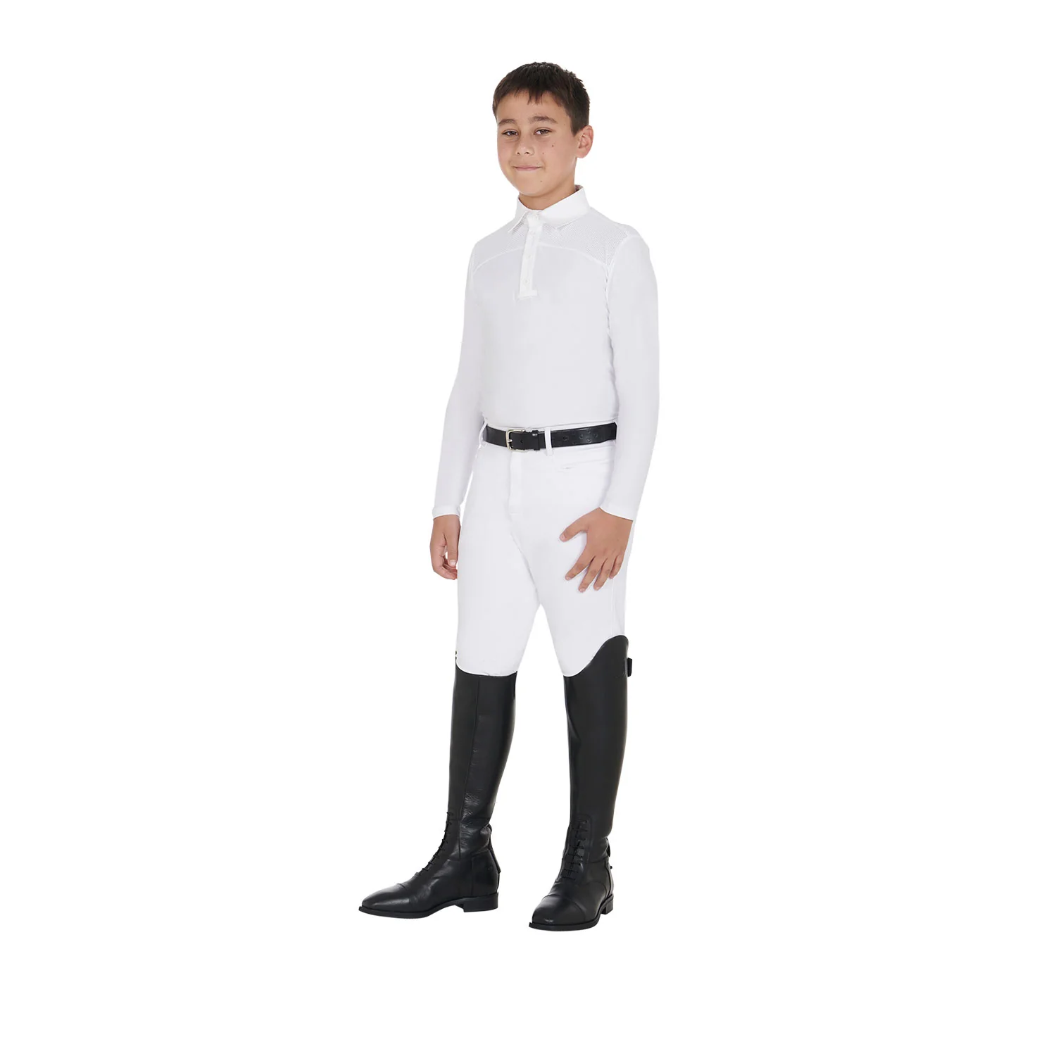 Equestro Boys' Long-Sleeved Polo Shirt With Buttons - Image 4