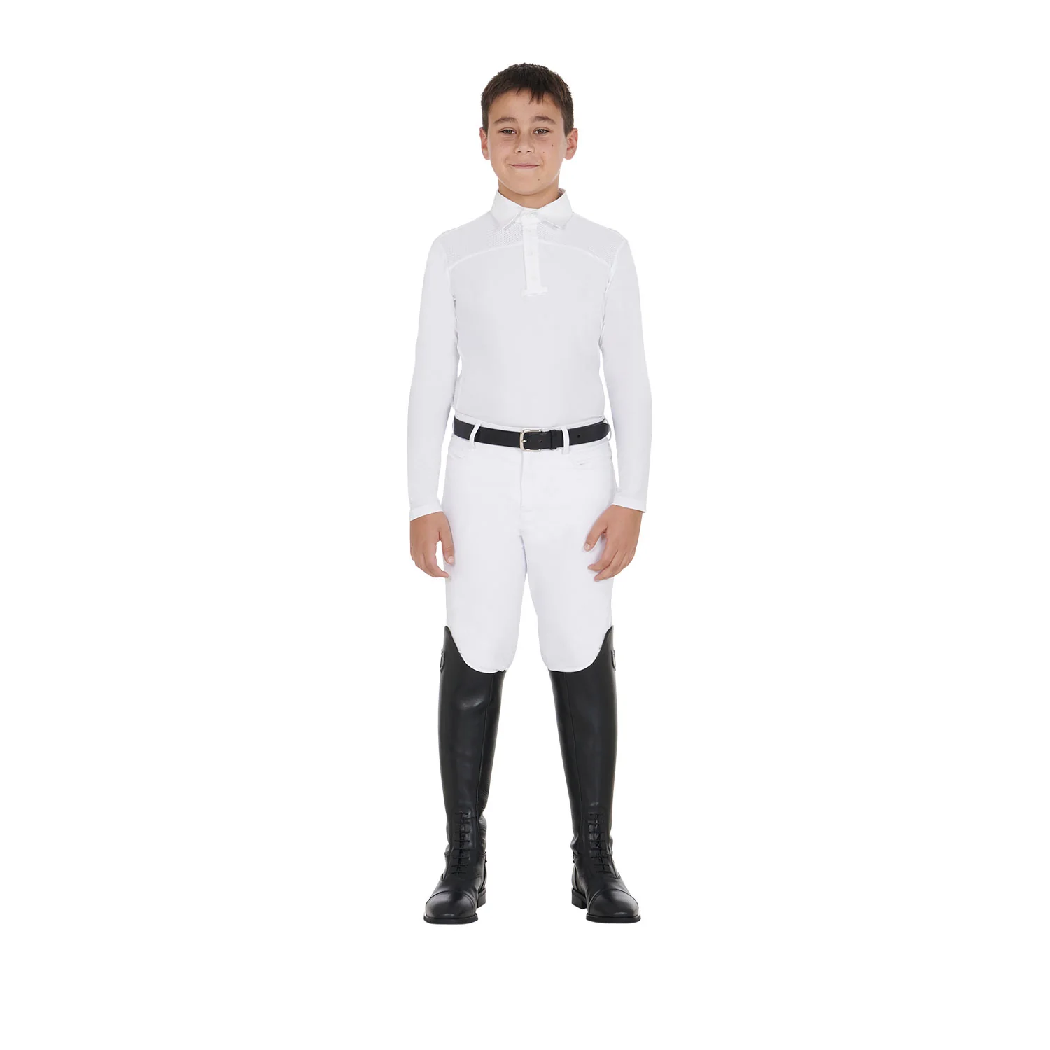 Equestro Boys' Long-Sleeved Polo Shirt With Buttons - Image 5