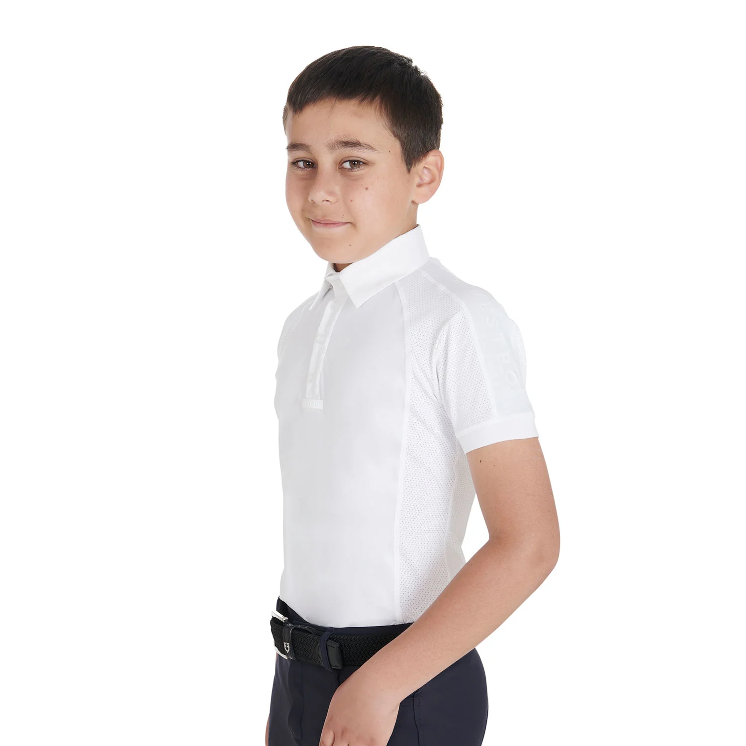 Equestro Boys' Slim Fit Competition Polo Shirt Four-Buttons - Image 4