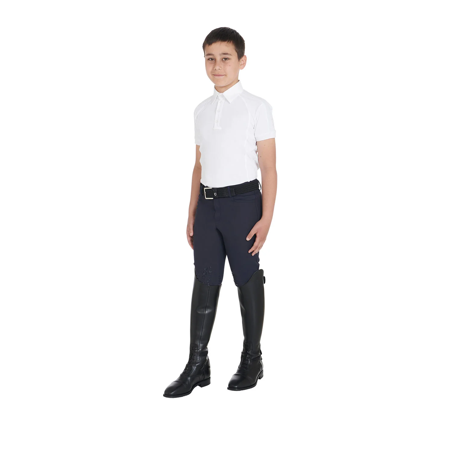 Equestro Boys' Slim Fit Competition Polo Shirt Four-Buttons - Image 7