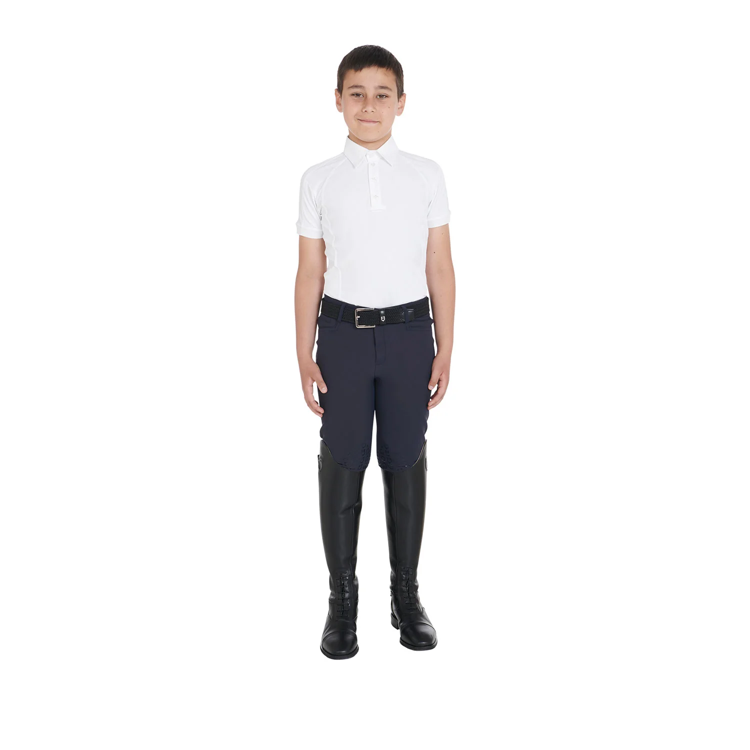 Equestro Boys' Slim Fit Competition Polo Shirt Four-Buttons - Image 8