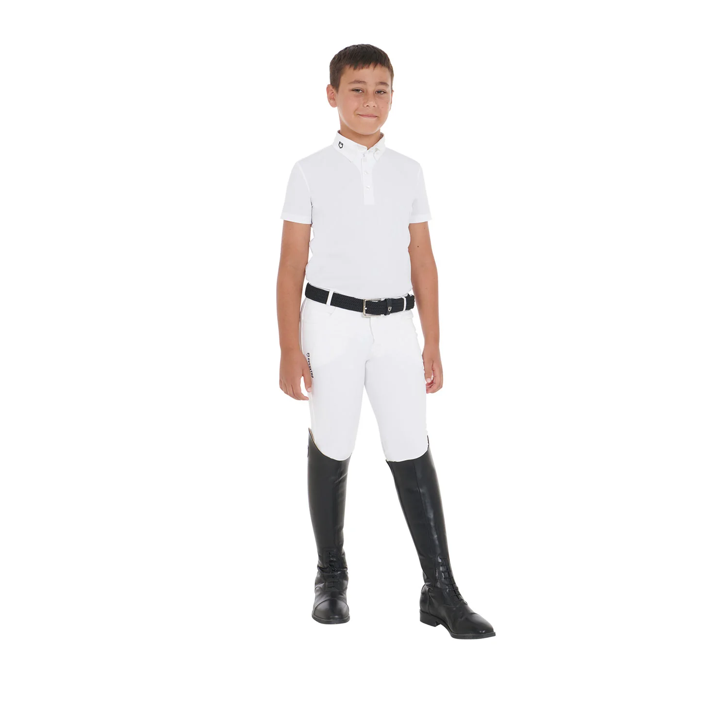Equestro Boys' Slim Fit Competition Polo Shirt With Four Buttons - Image 4
