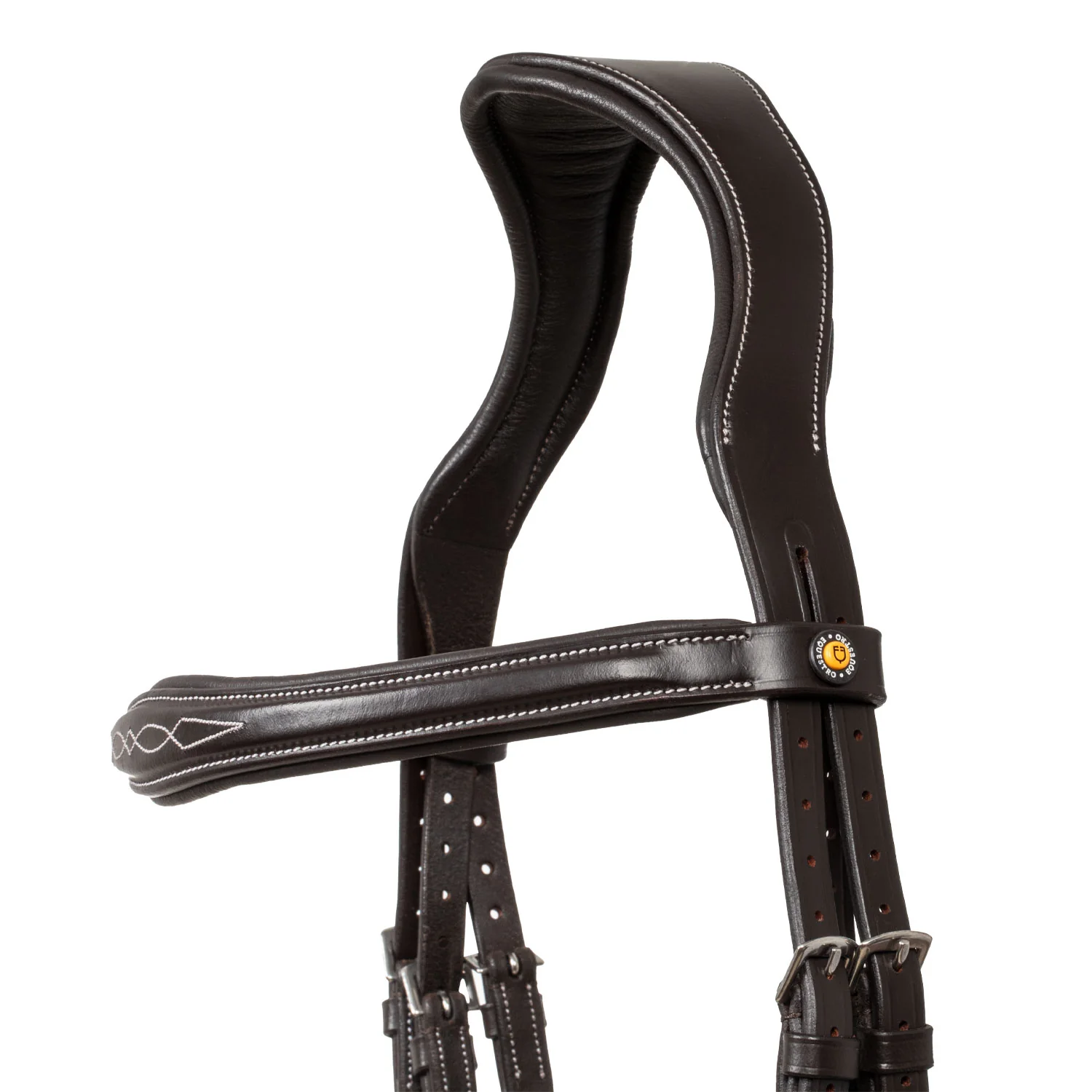 Equestro Bridle In Soft Stitched Leather - Image 11