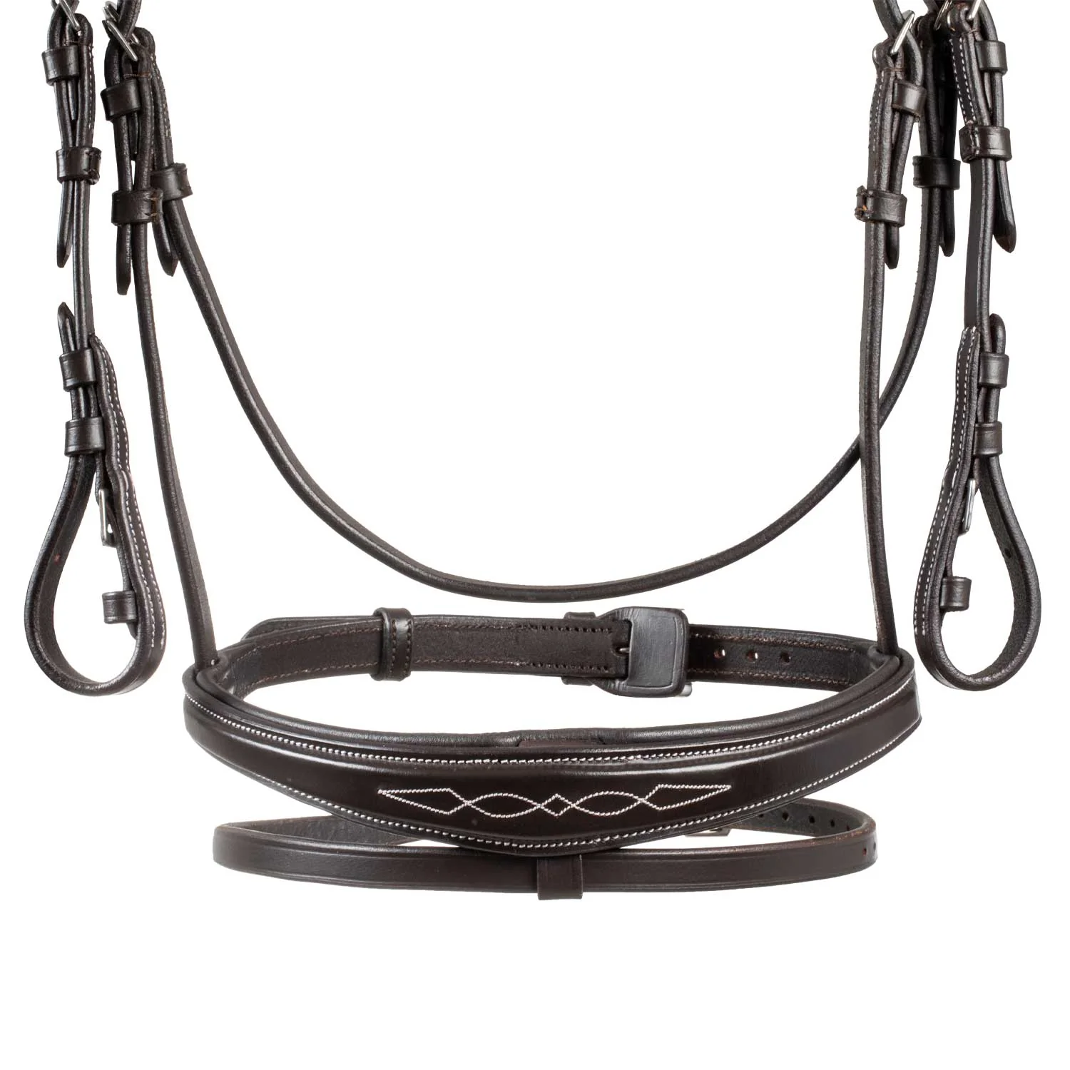 Equestro Bridle In Soft Stitched Leather - Image 13
