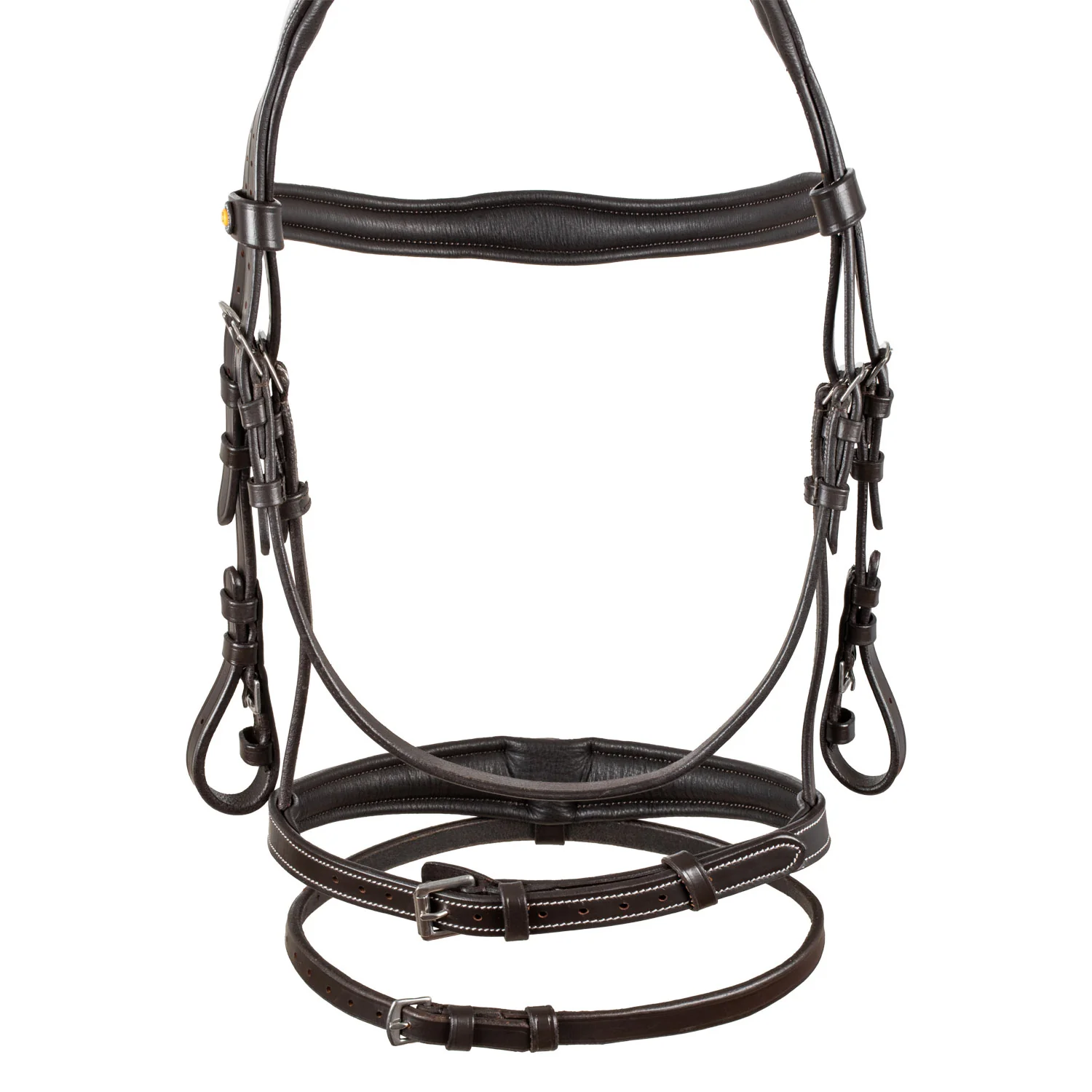 Equestro Bridle In Soft Stitched Leather - Image 14