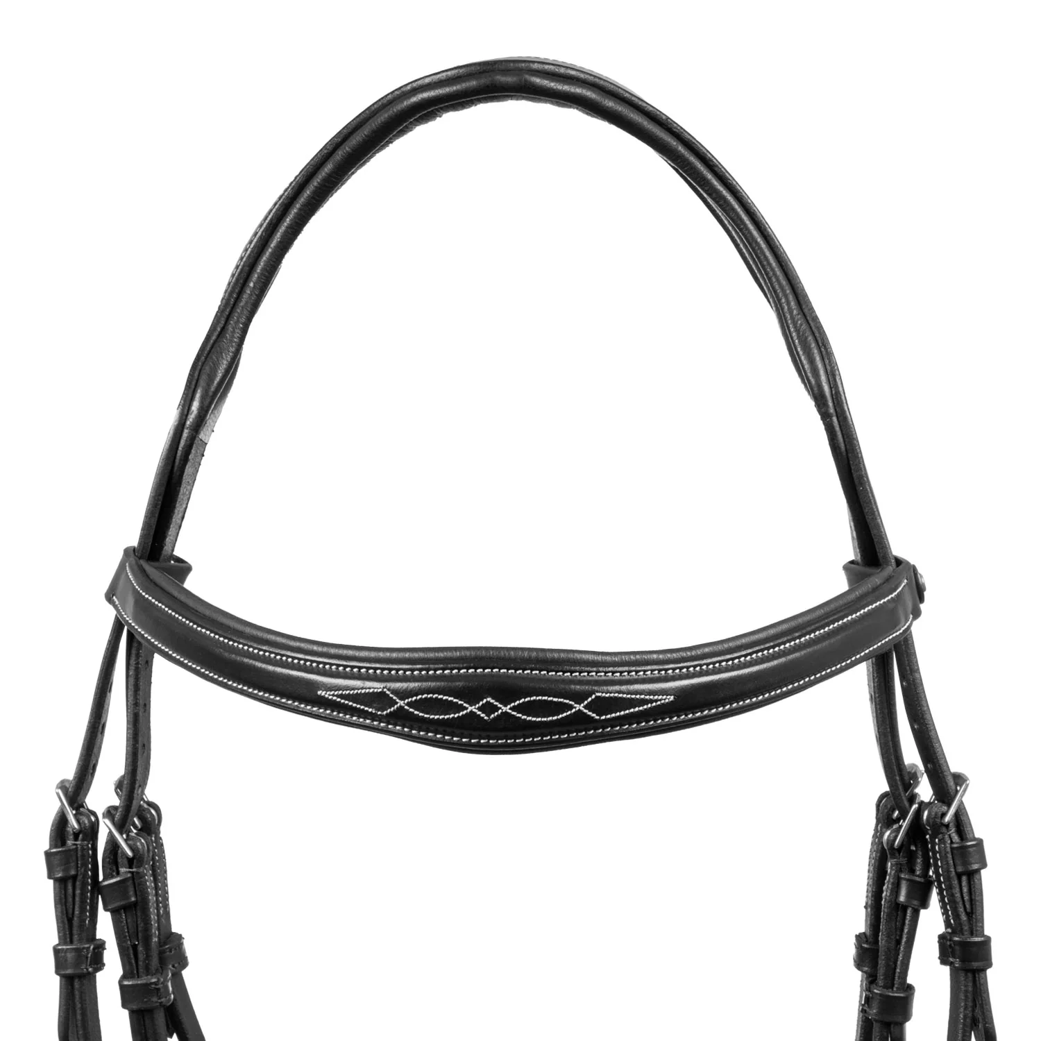 Equestro Bridle In Soft Stitched Leather - Image 3