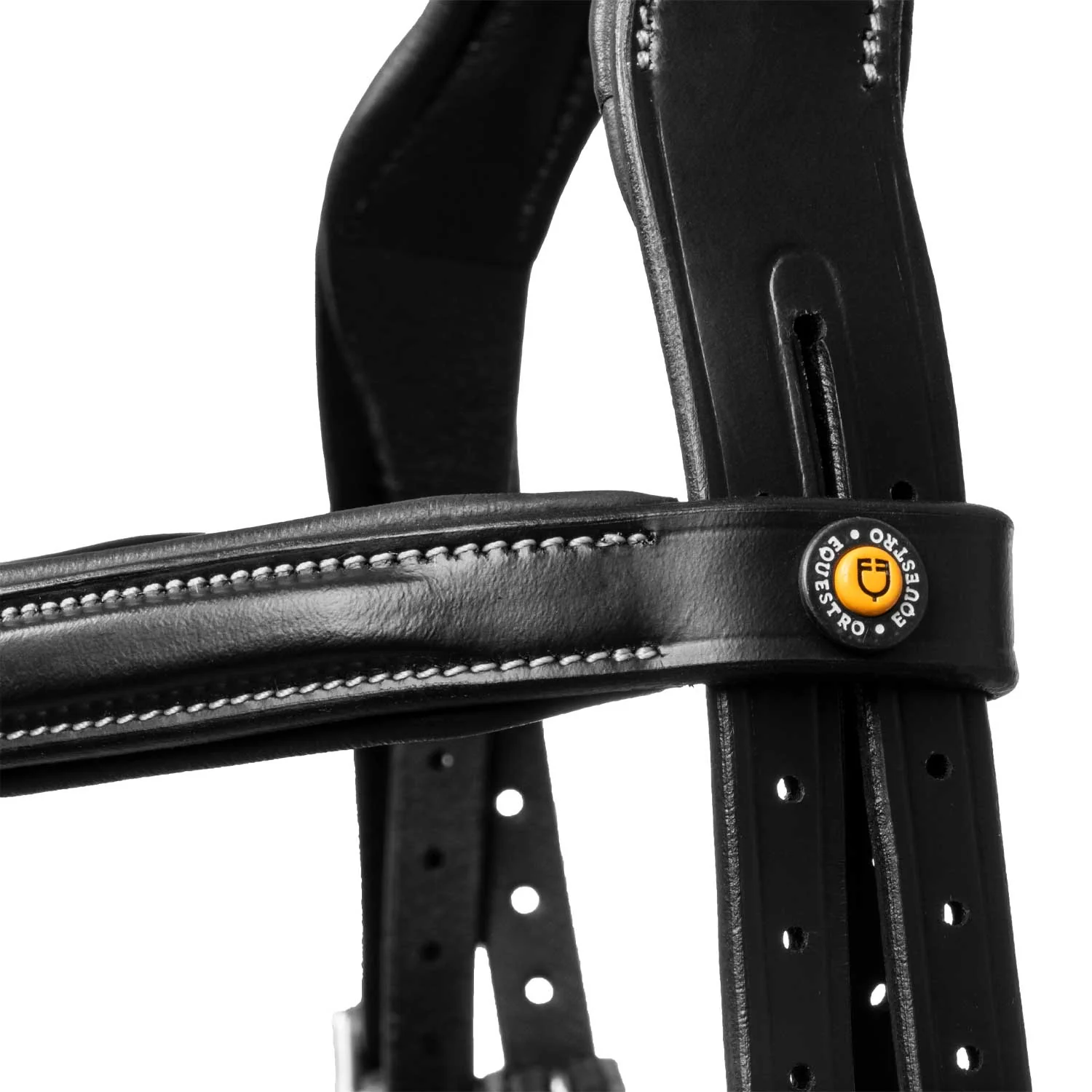 Equestro Bridle In Soft Stitched Leather - Image 5