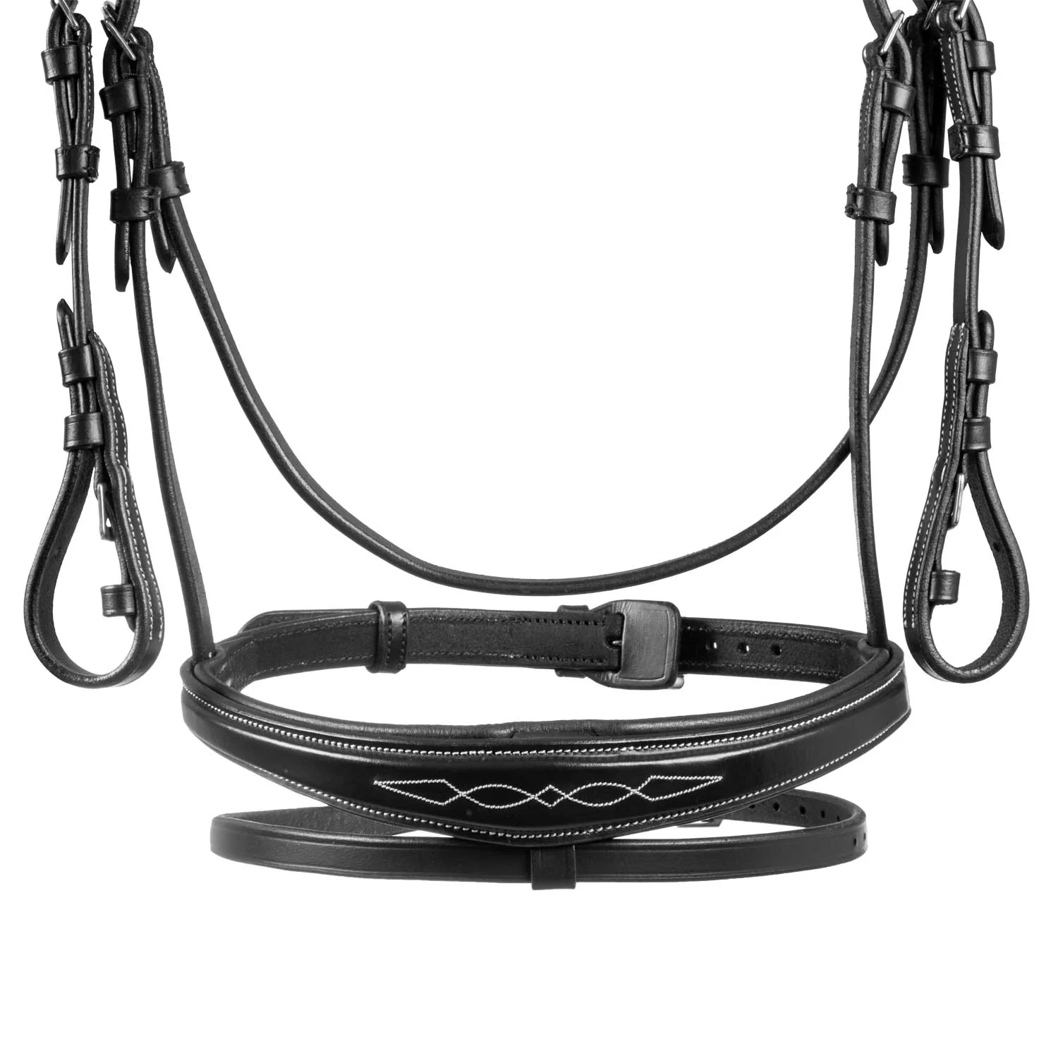 Equestro Bridle In Soft Stitched Leather - Image 6