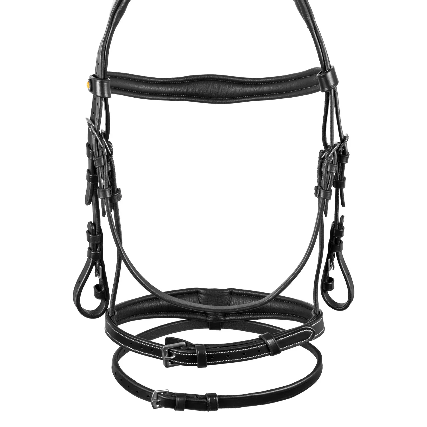 Equestro Bridle In Soft Stitched Leather - Image 7