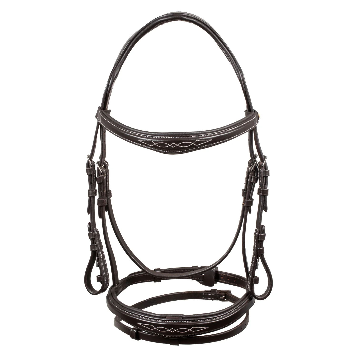 Equestro Bridle In Soft Stitched Leather - Image 9