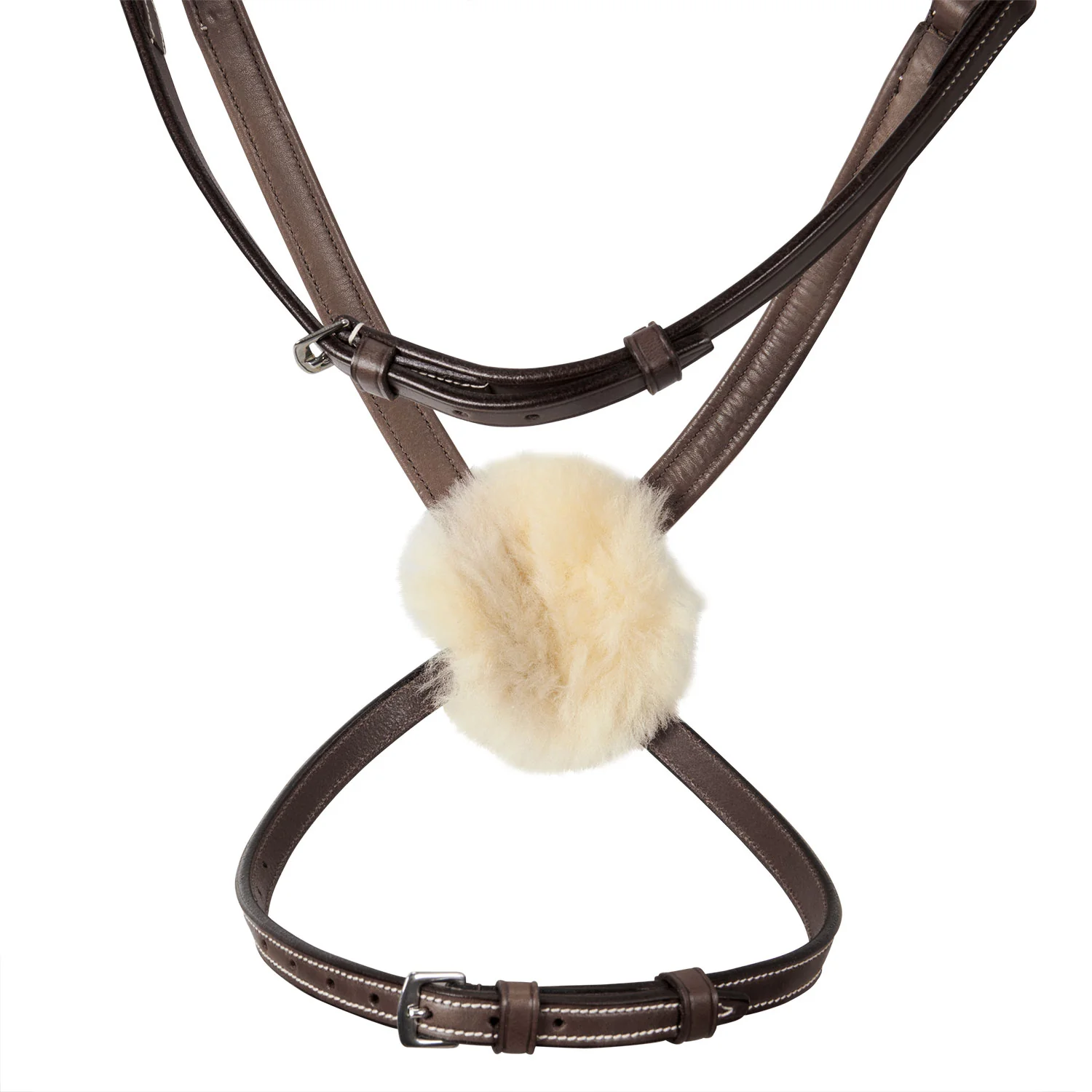 Equestro Bridle With Mexican Noseband And Synthetic Sheepskin - Image 27