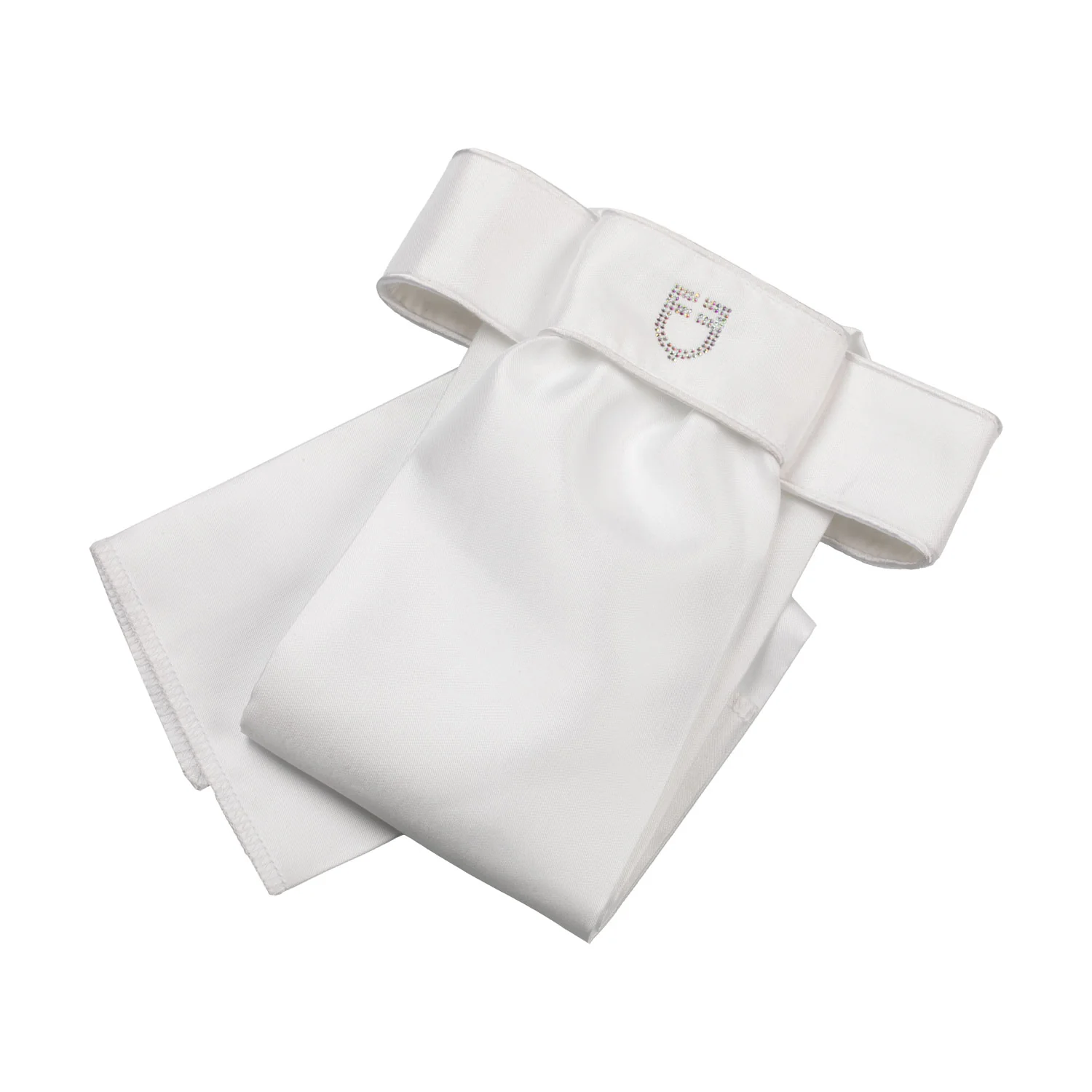 Equestro Dressage Plastron Rhinestone Logo - Image 8