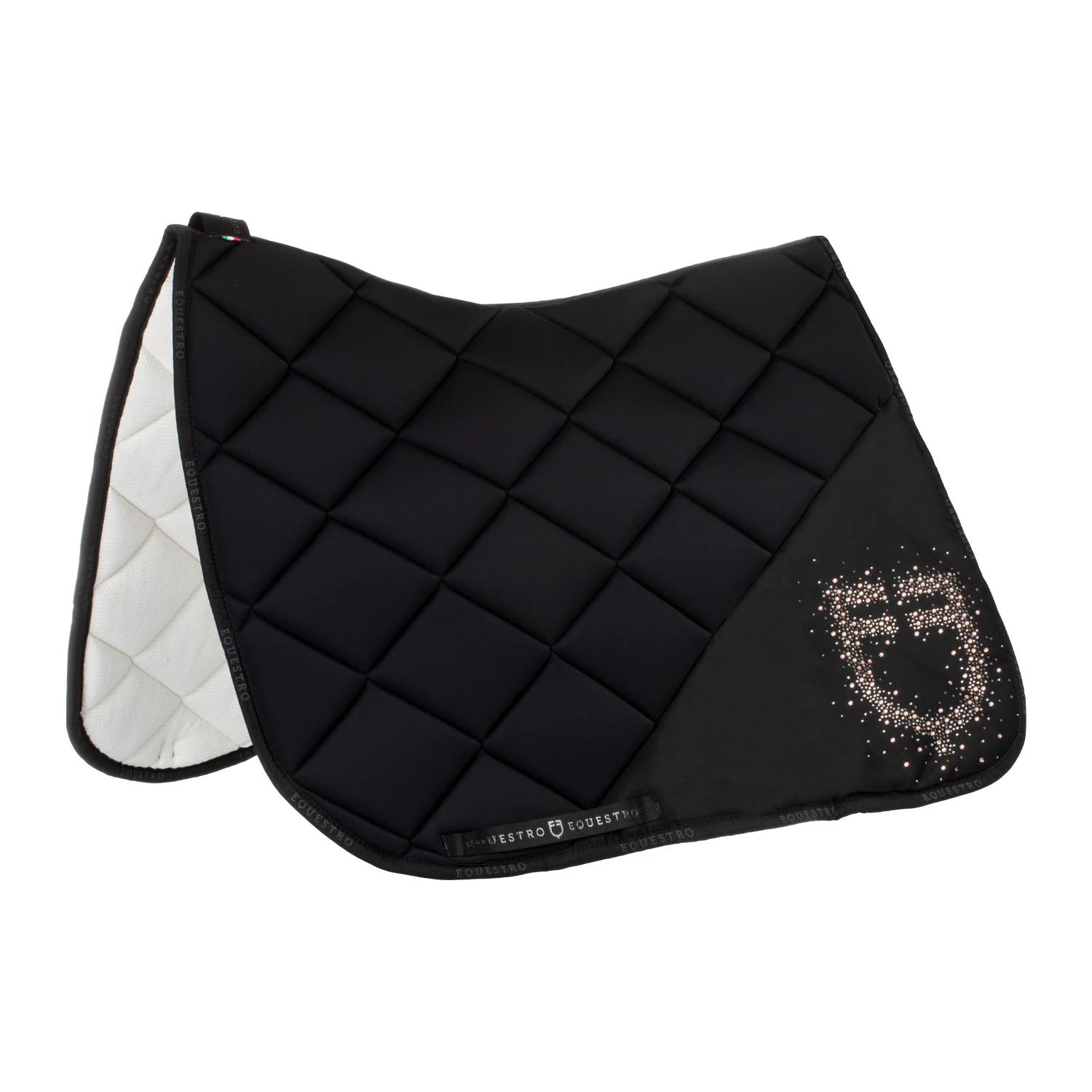 Equestro Dressage Saddle Pad Rhinestone Logo