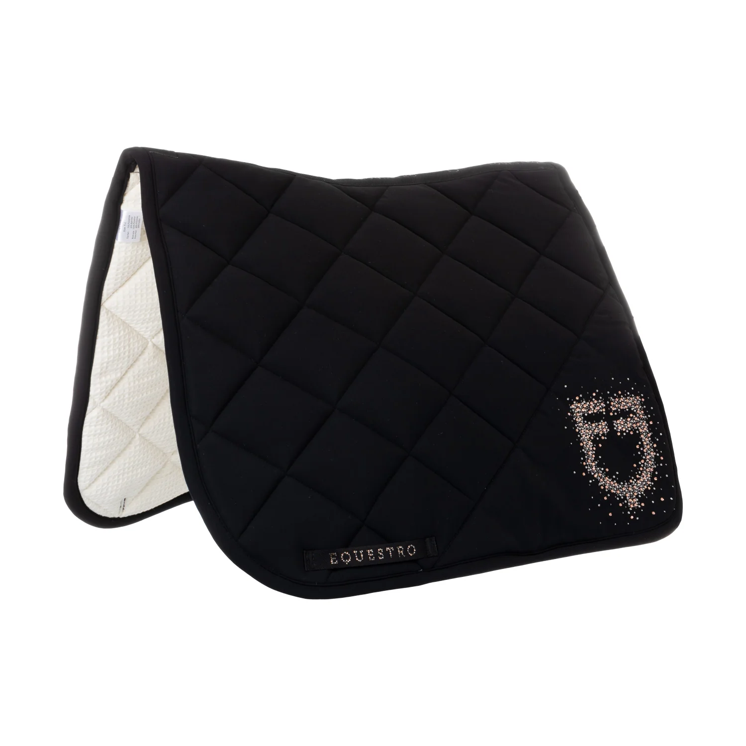 Equestro Dressage Saddle Pad With Rhinestone Logo