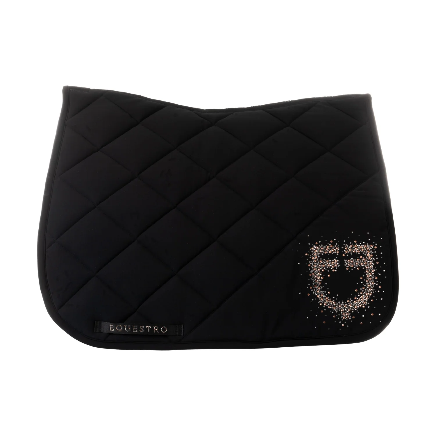 Equestro Dressage Saddle Pad With Rhinestone Logo - Image 2